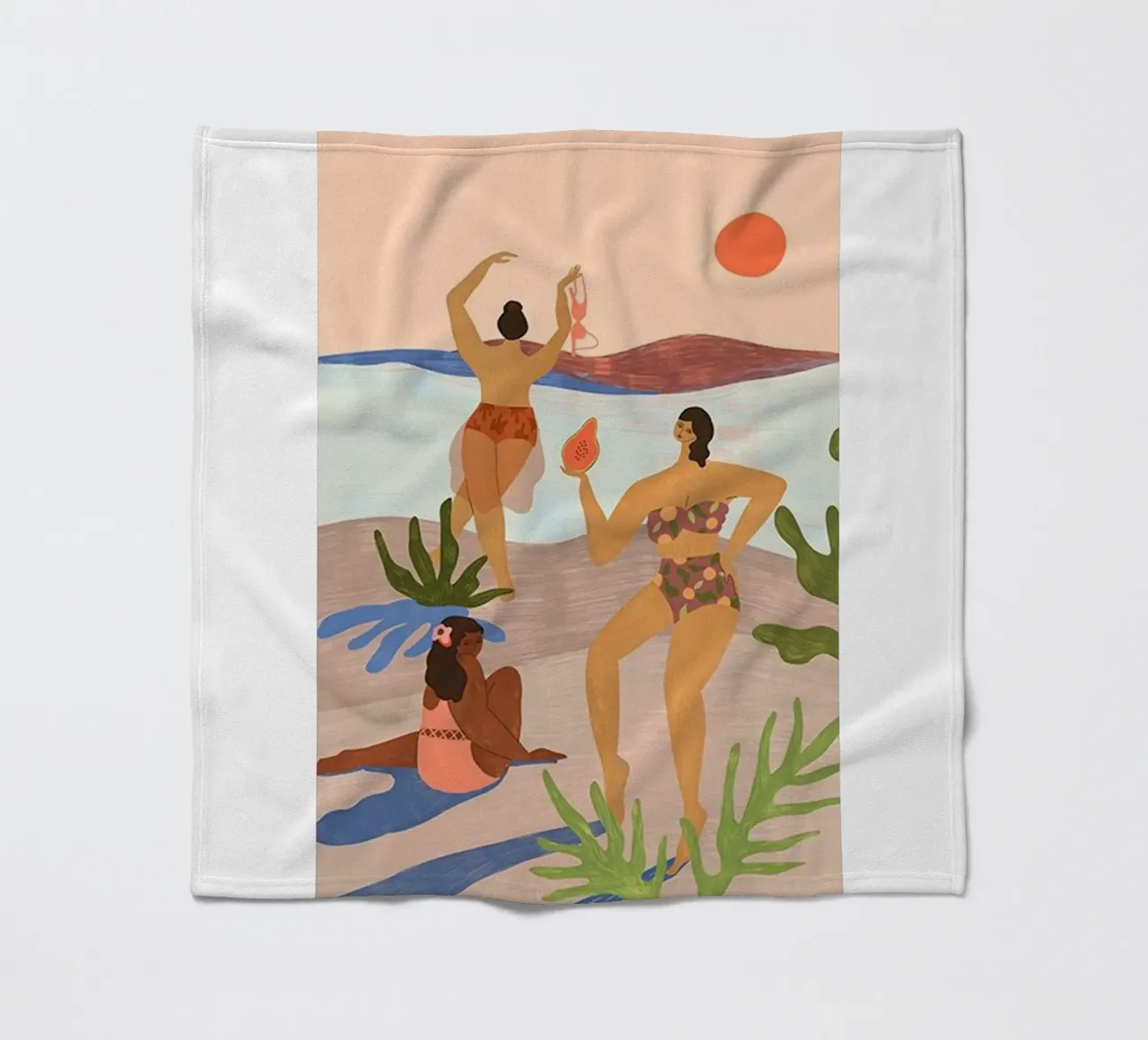 menai sulla spiaggia arty guava coperta in pile da walker shop