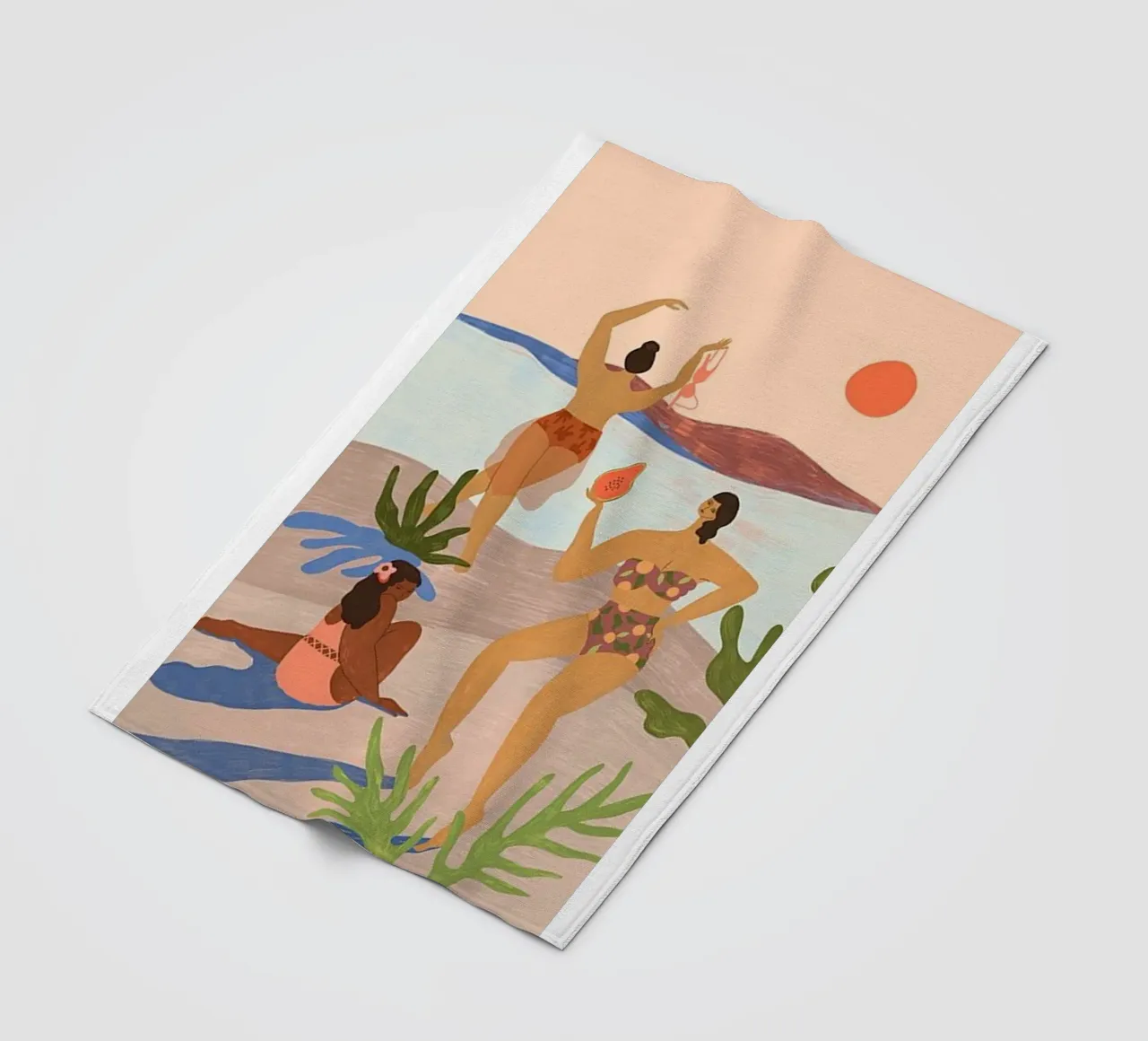 menai sulla spiaggia arty guava coperta in pile da walker shop