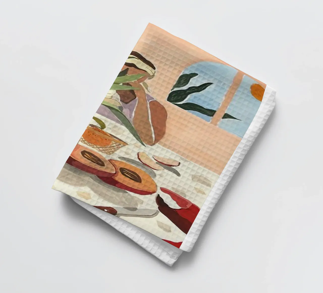 déguster un repas à la table arty guava torchon de walker shop