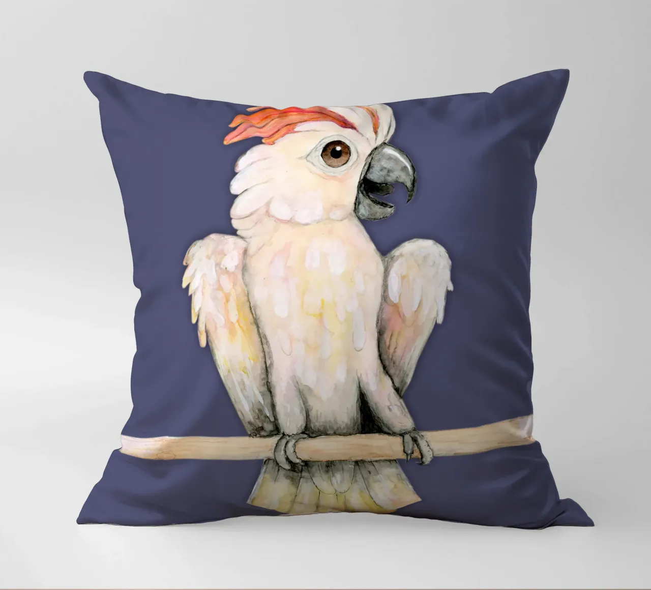 Cacatua a cresta di salmone cuscino da BwiseLizzy