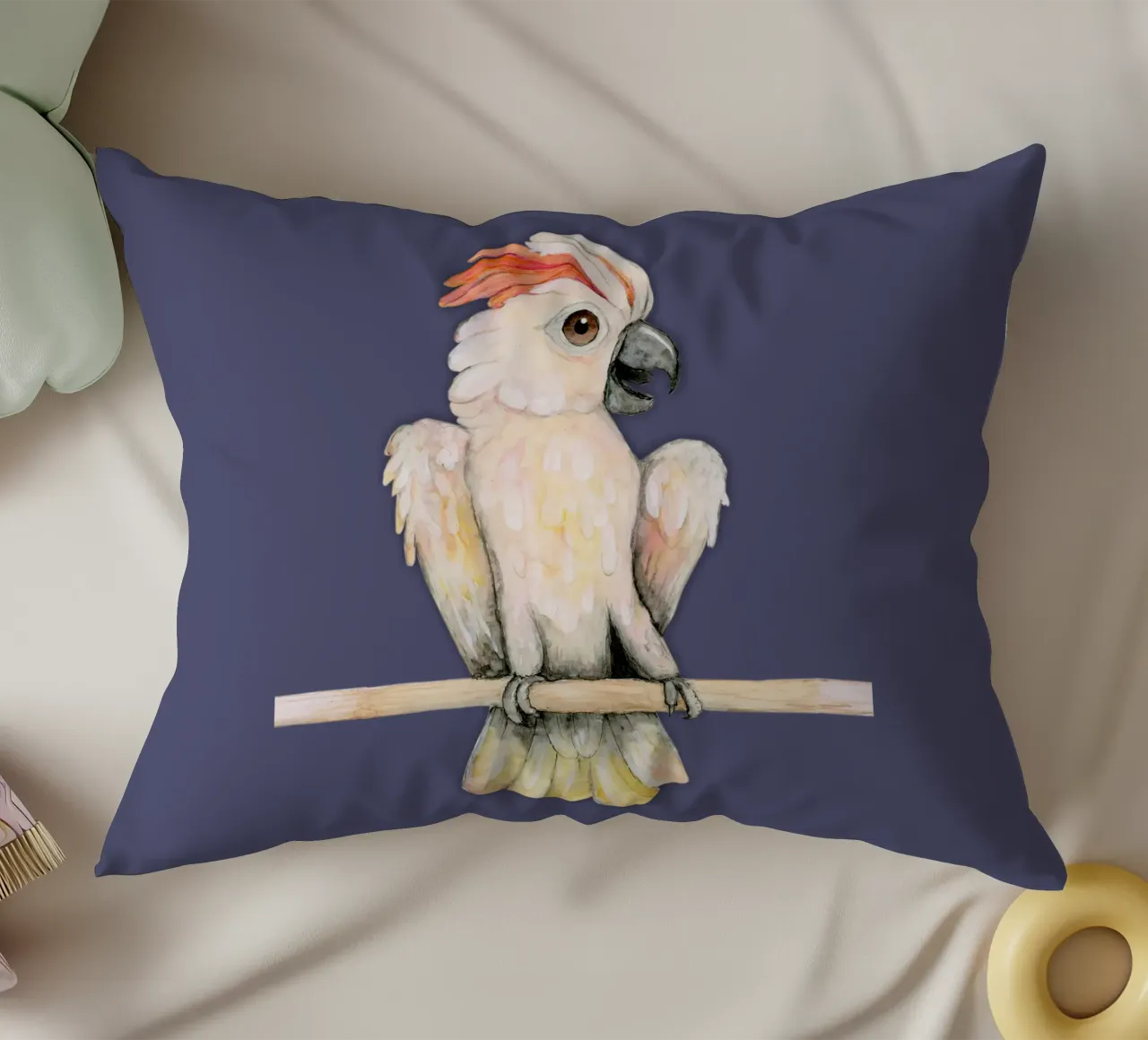 Cacatua a cresta di salmone cuscino da BwiseLizzy