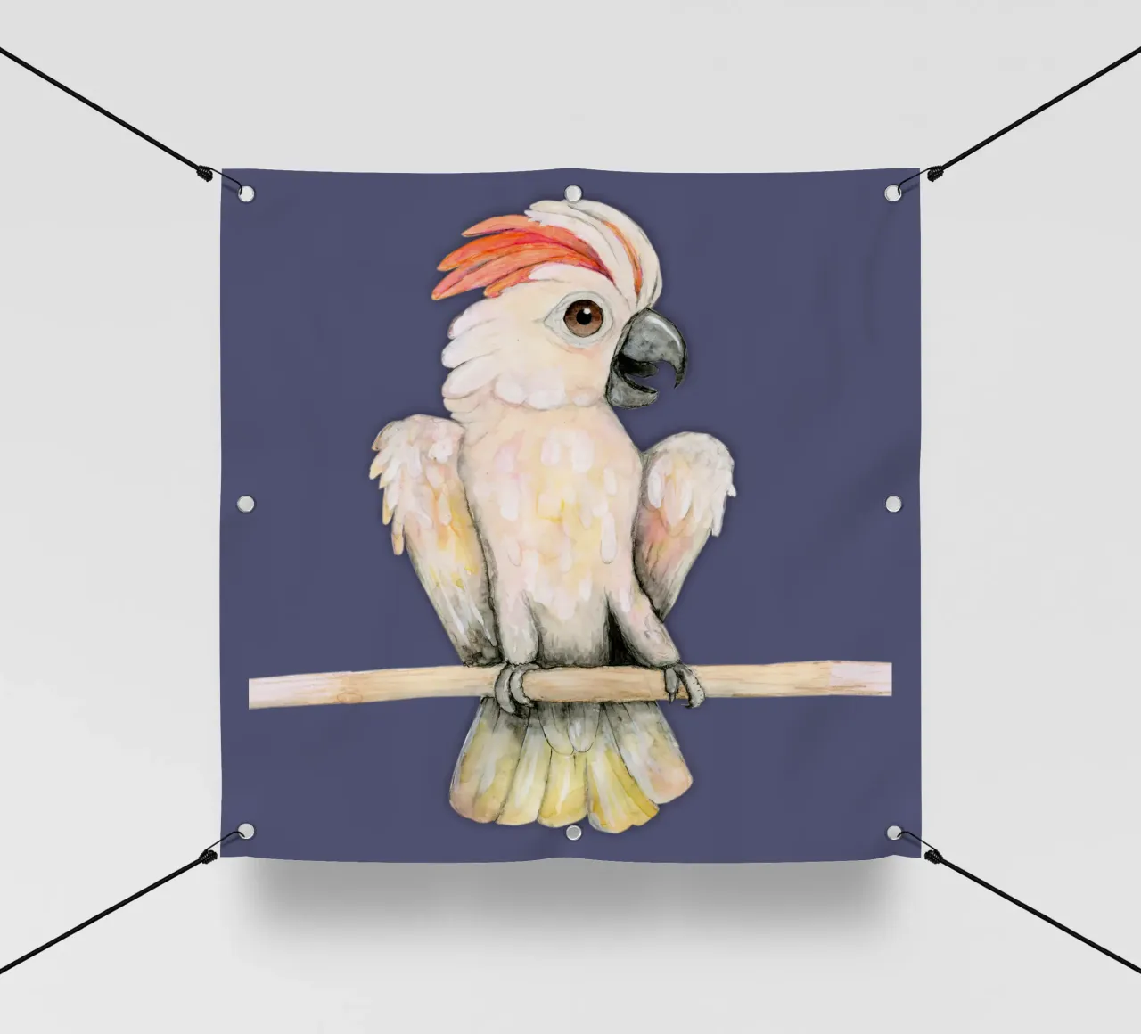 Cacatua a cresta di salmone telo in pvc da BwiseLizzy