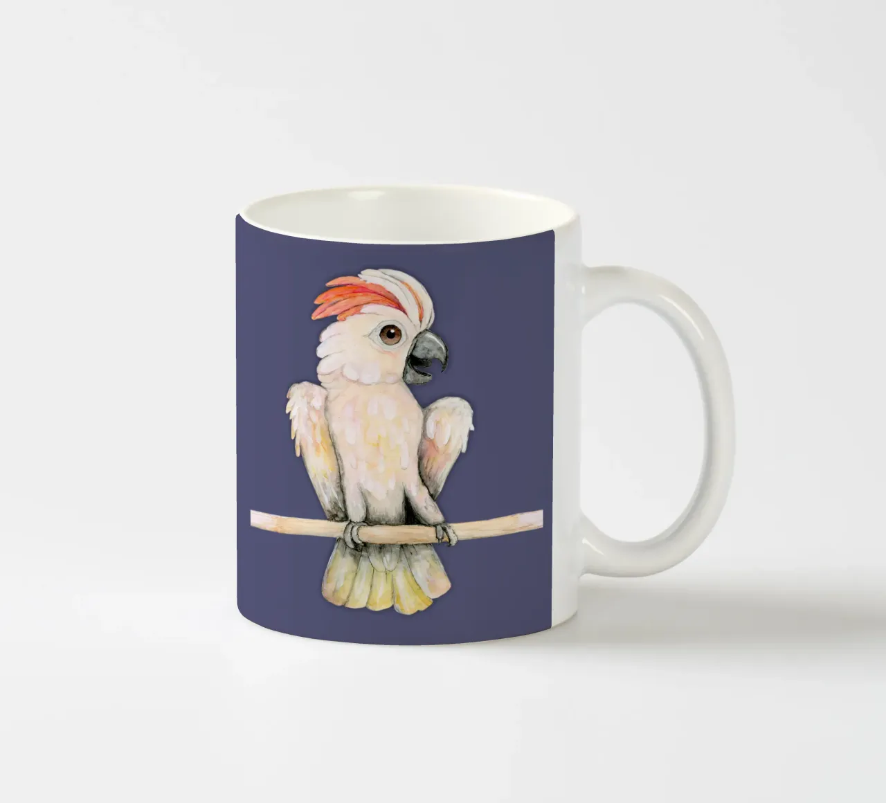 Cacatua a cresta di salmone tazza in ceramica da BwiseLizzy