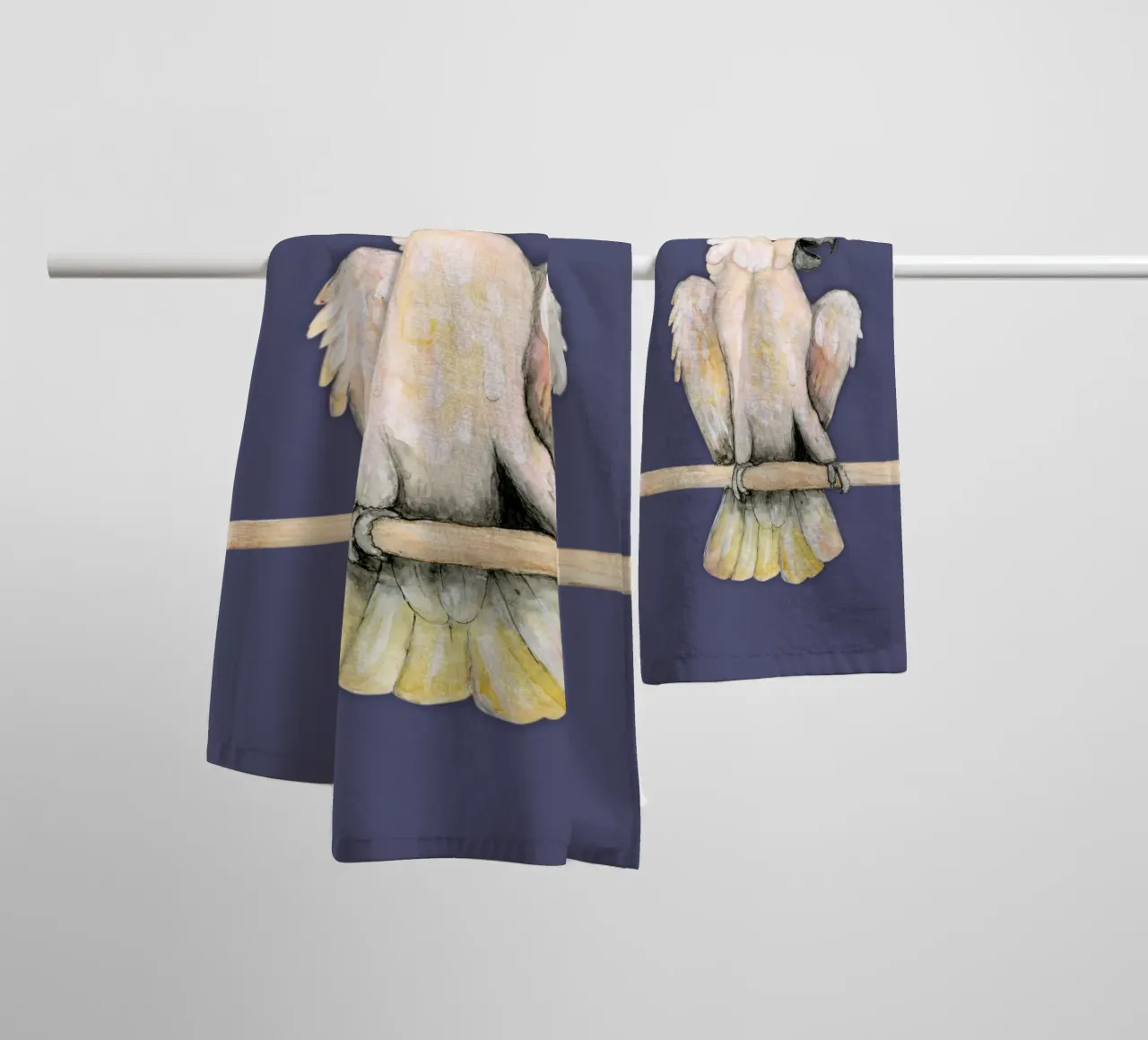 Cacatua a cresta di salmone asciugamano da bagno da BwiseLizzy
