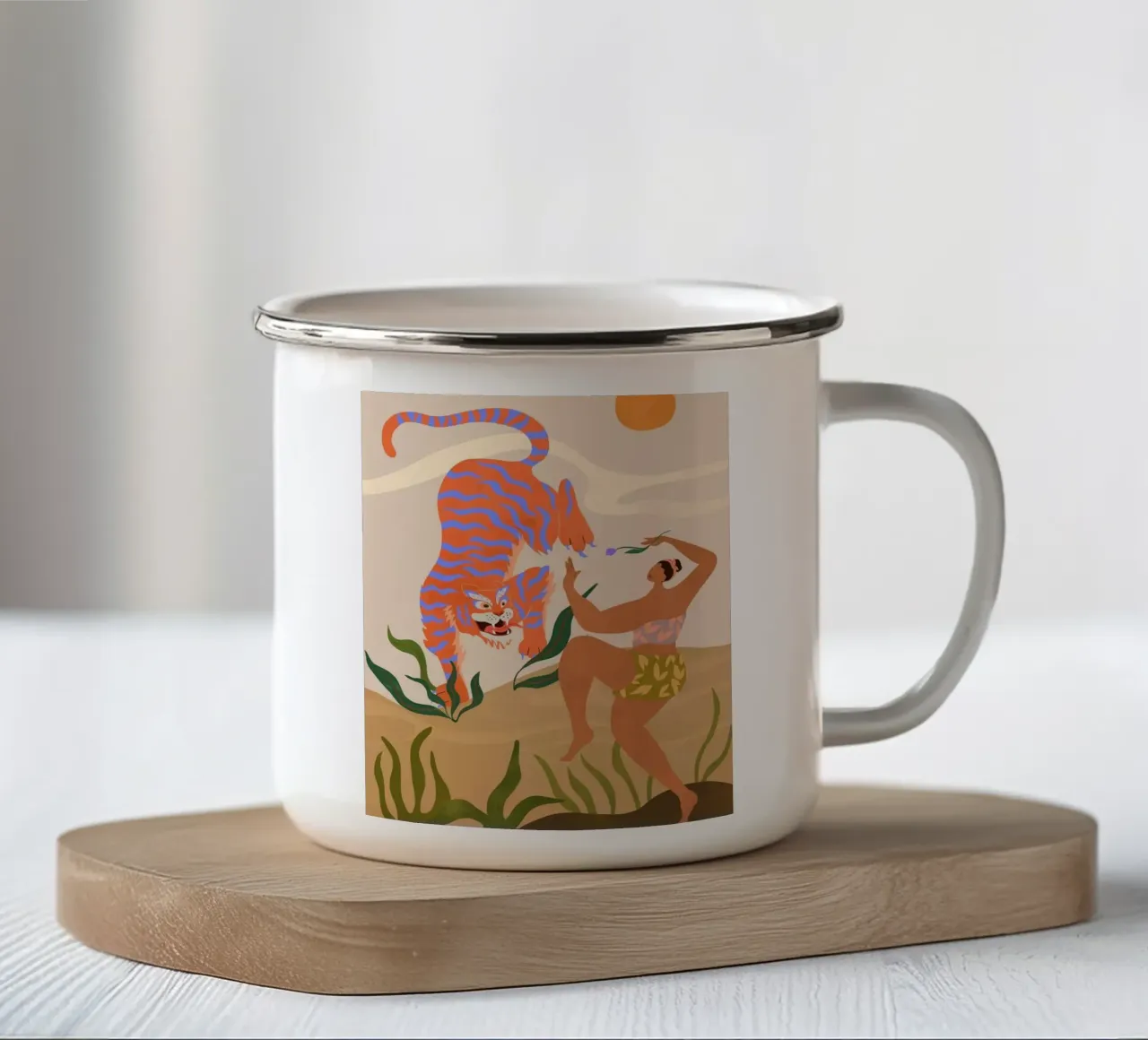 ballare con le tigri arty guava tazza in smalto da walker shop