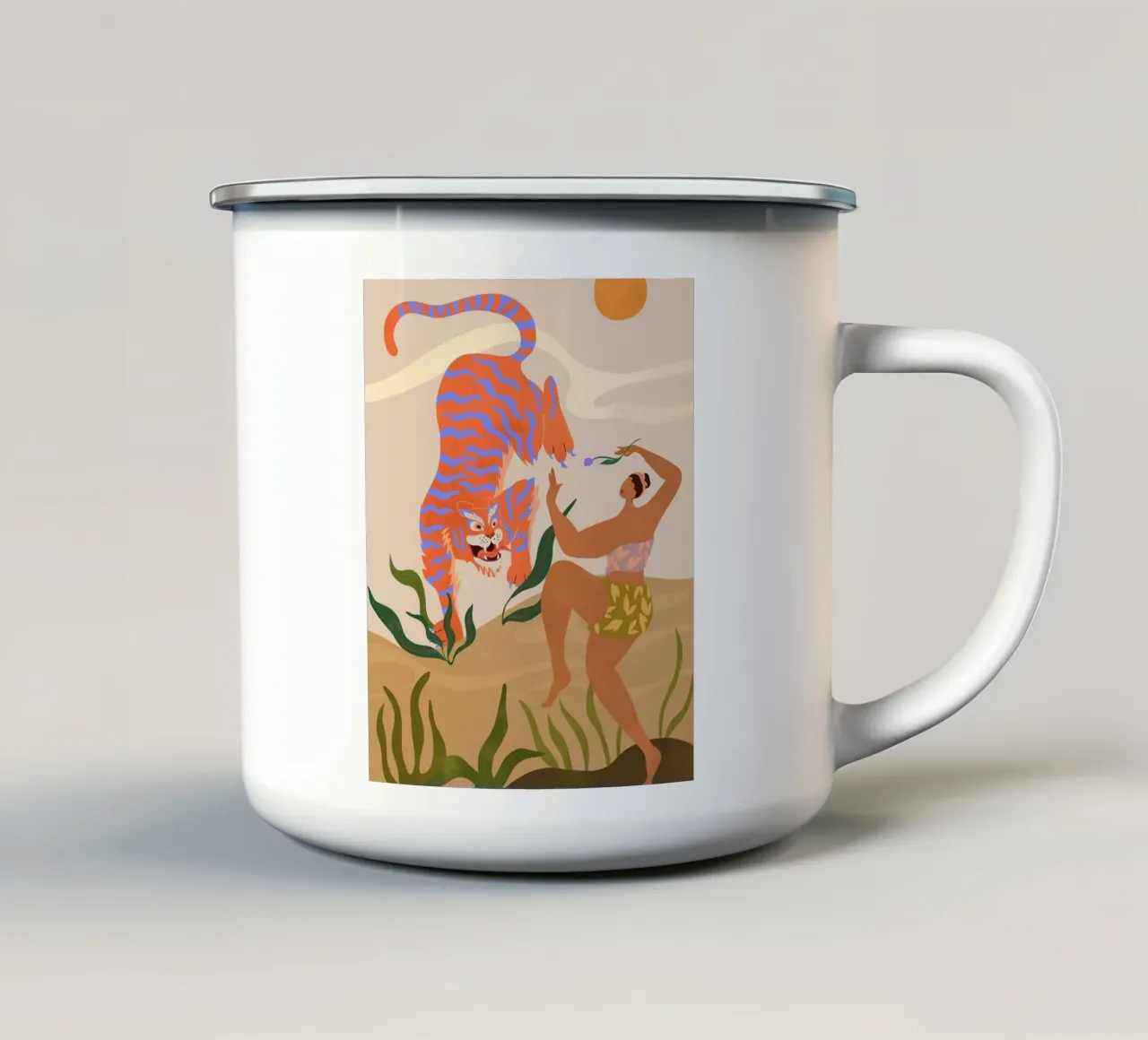 ballare con le tigri arty guava tazza in smalto da walker shop