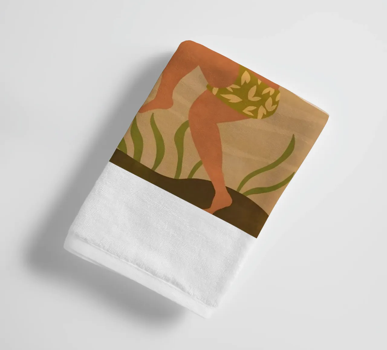 dancing with tigers arty guava towel by walker shop