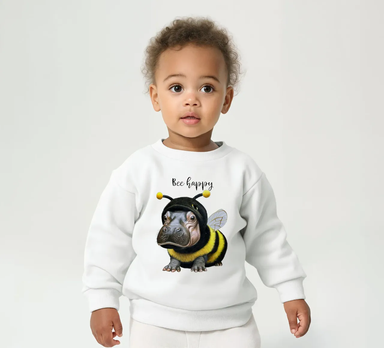 Bee Happy felpa neonato da Graphit und Farbe
