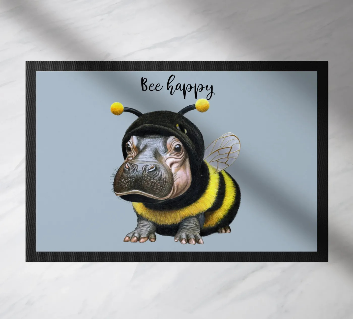 Bee Happy deurmat van Graphit und Farbe