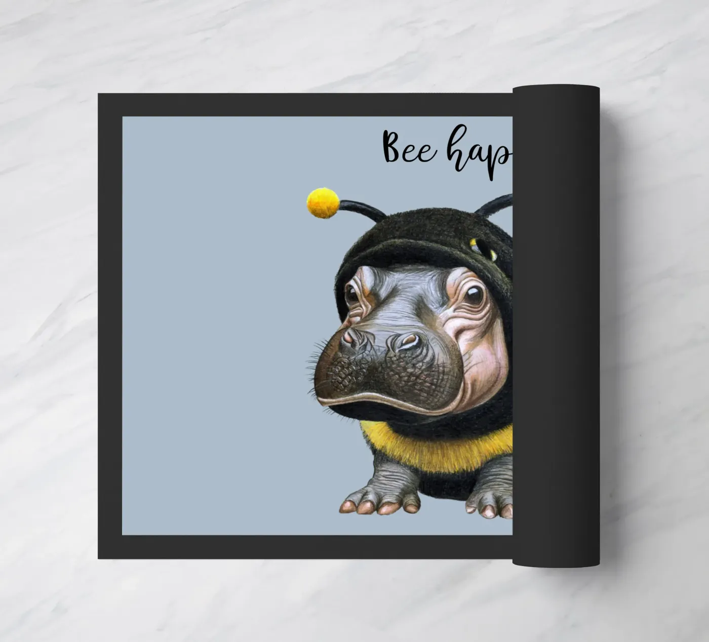 Bee Happy deurmat van Graphit und Farbe