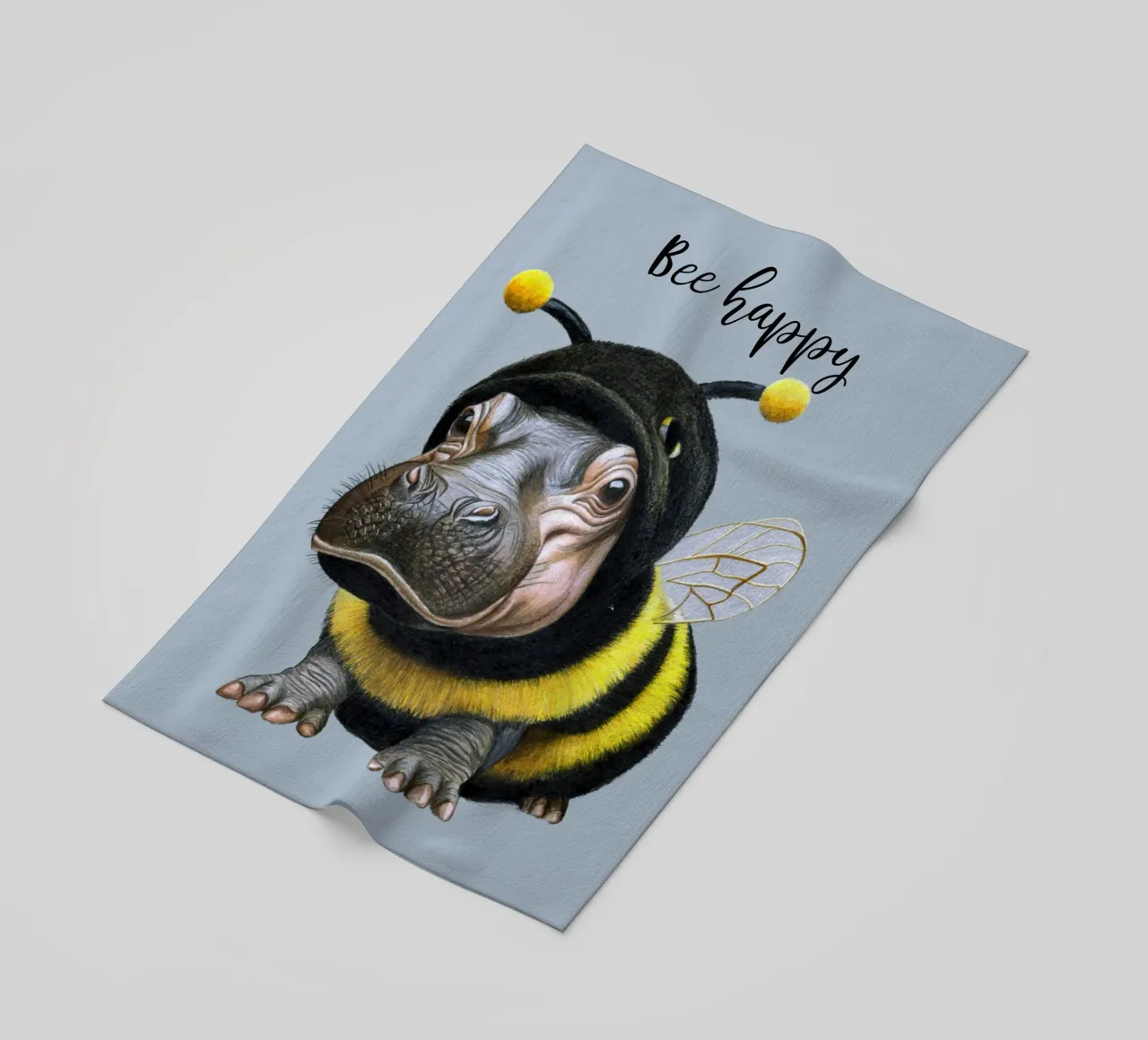 Bee Happy beach towel by Graphit und Farbe