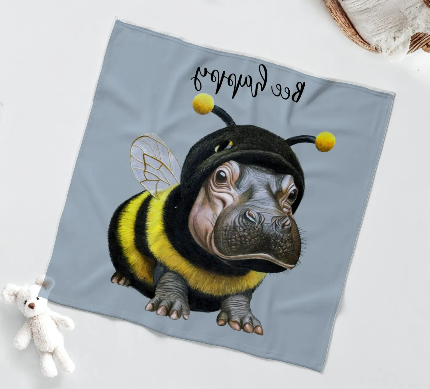 Bee Happy Fleecedecke von Graphit und Farbe