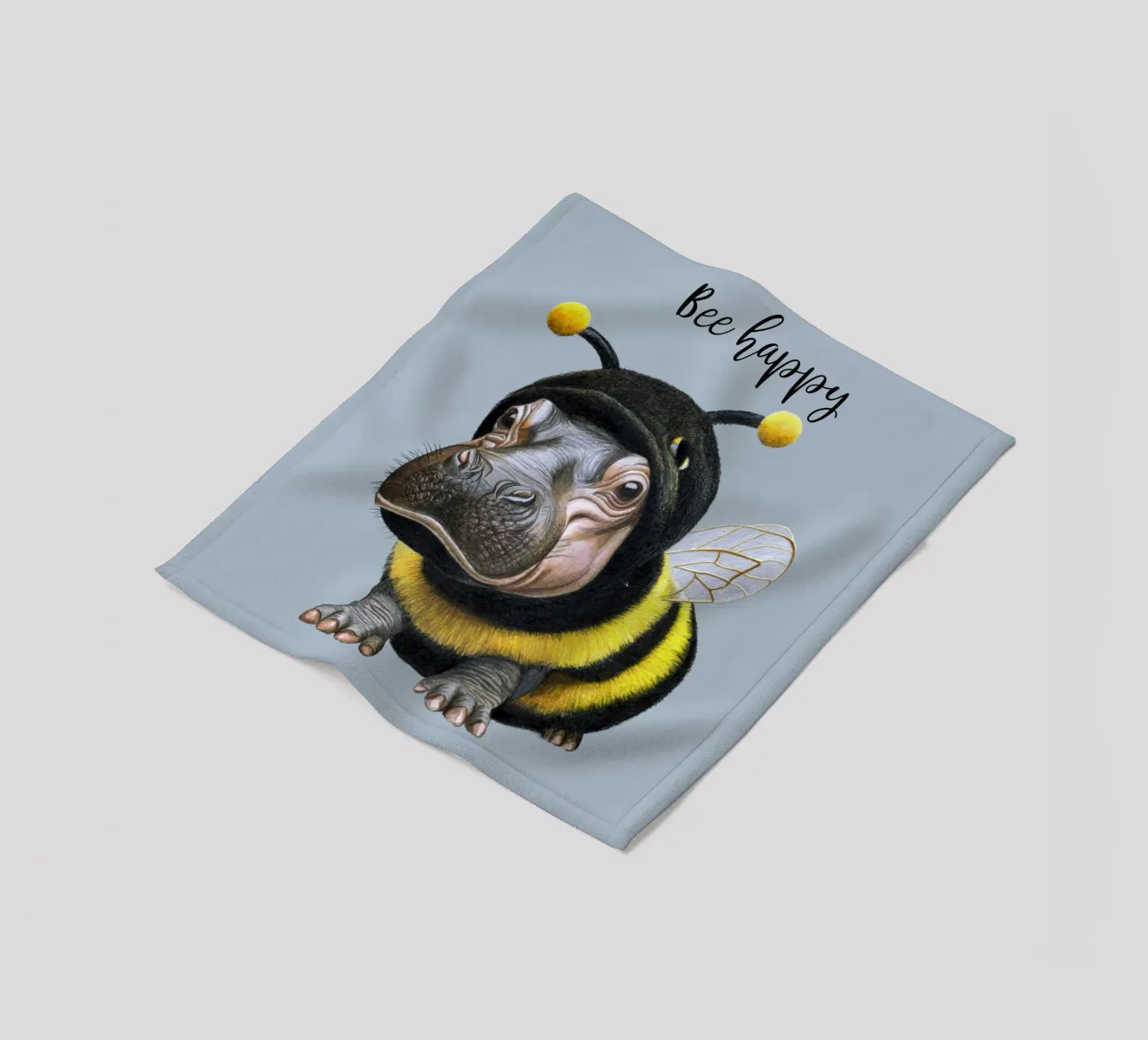 Bee Happy coperta in pile da Graphit und Farbe