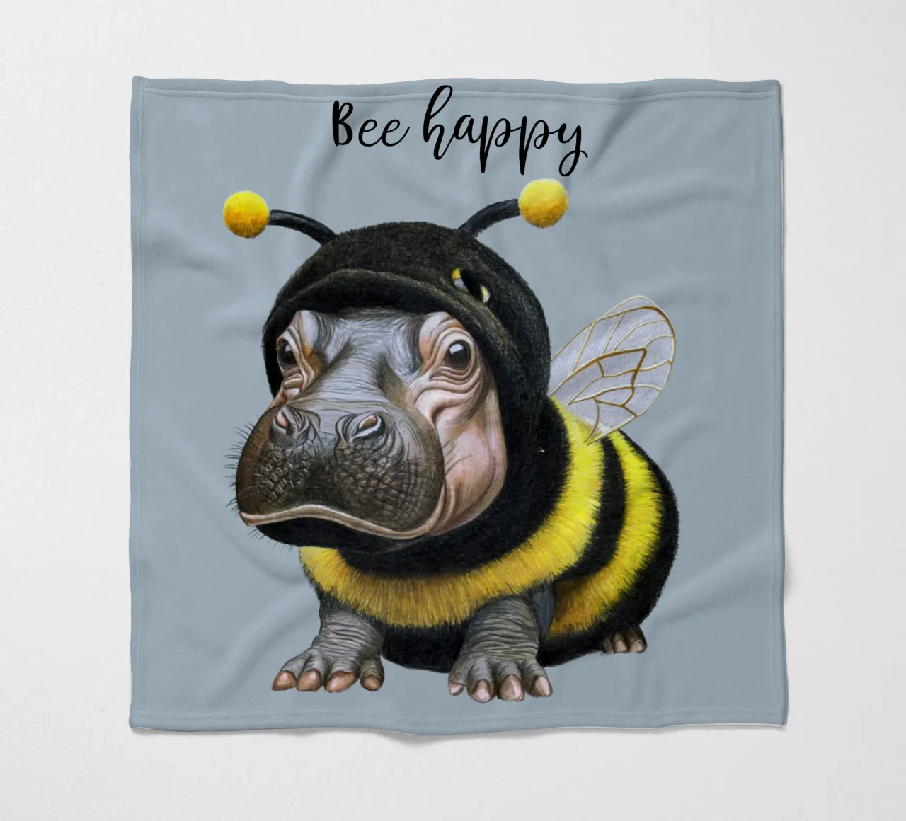 Bee Happy coperta in pile da Graphit und Farbe