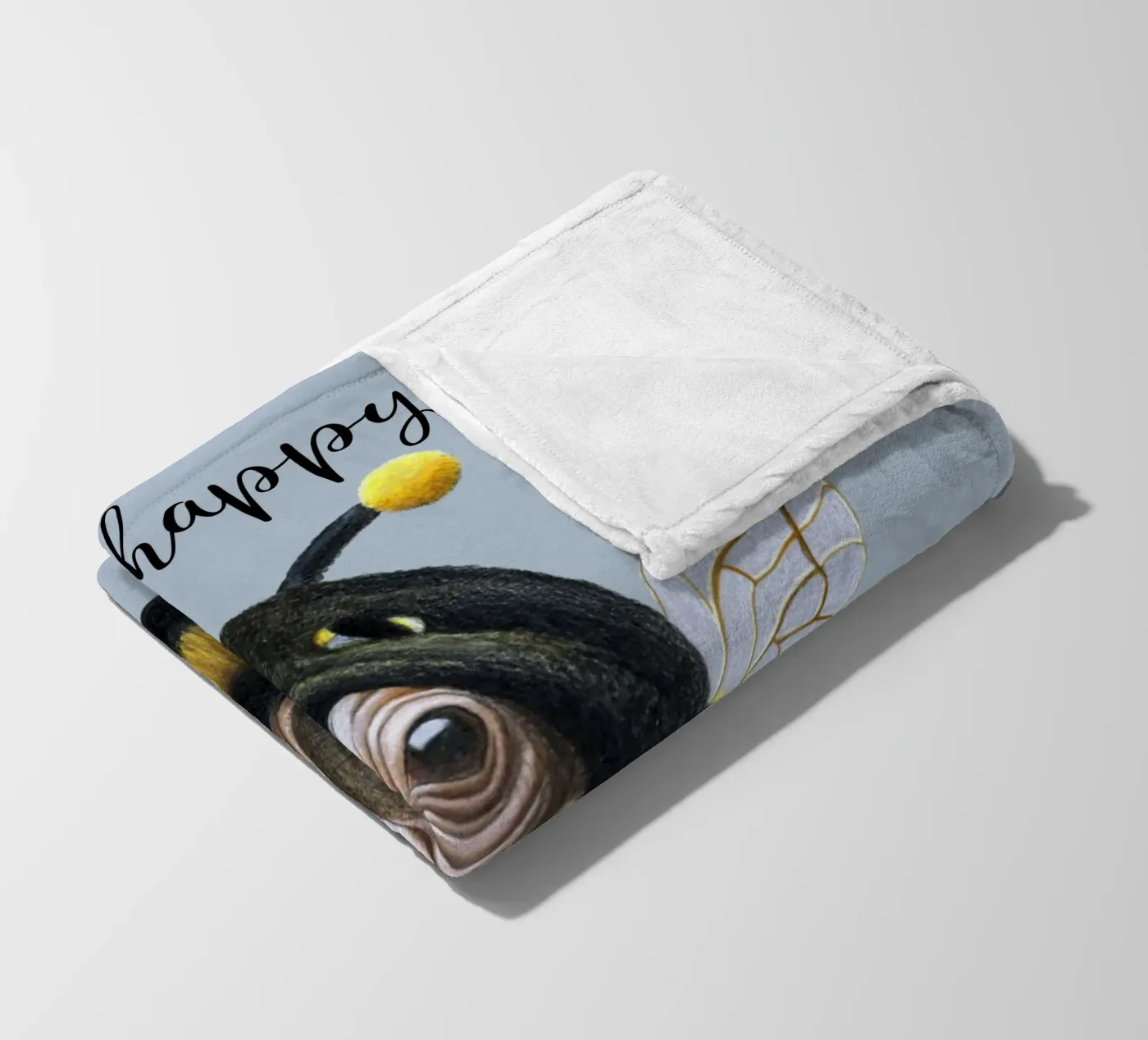 Bee Happy Fleecedecke von Graphit und Farbe