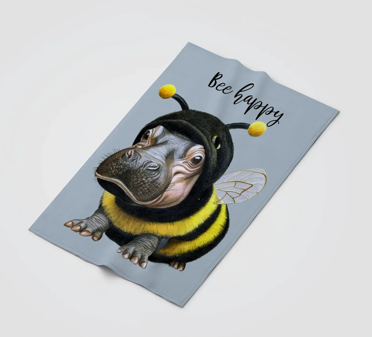 Bee Happy coperta in pile da Graphit und Farbe