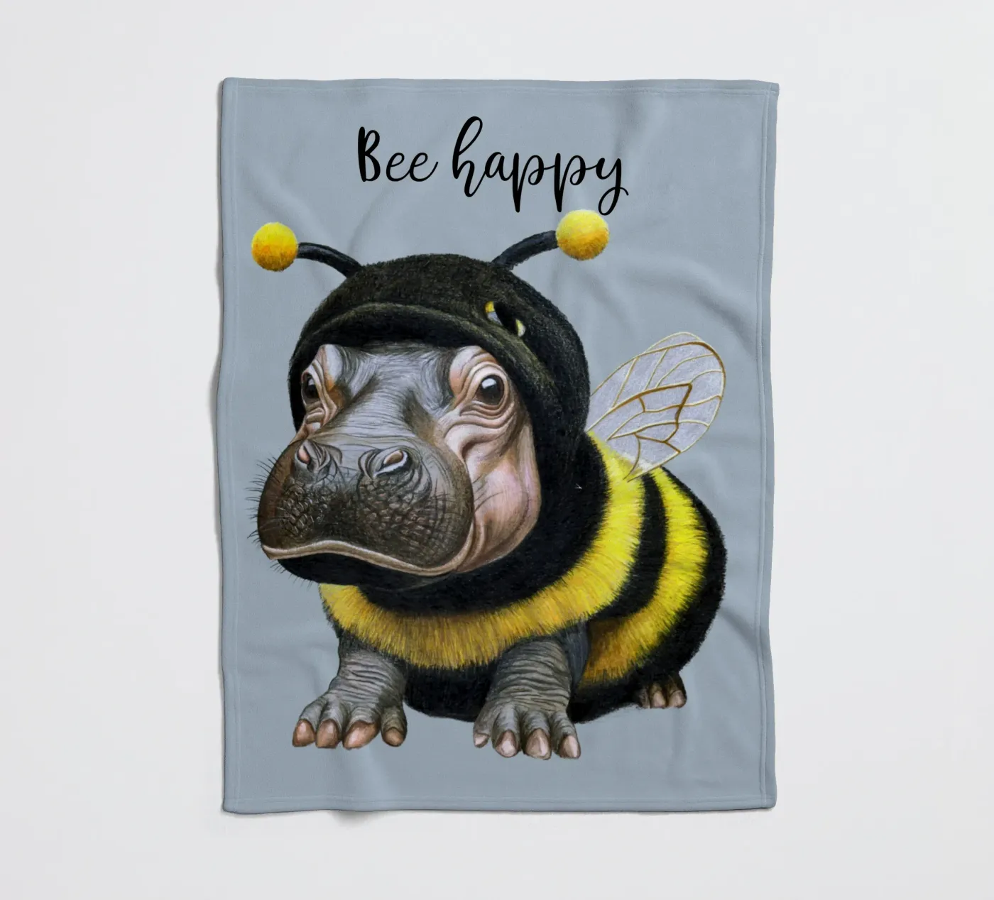 Bee Happy Fleecedecke von Graphit und Farbe