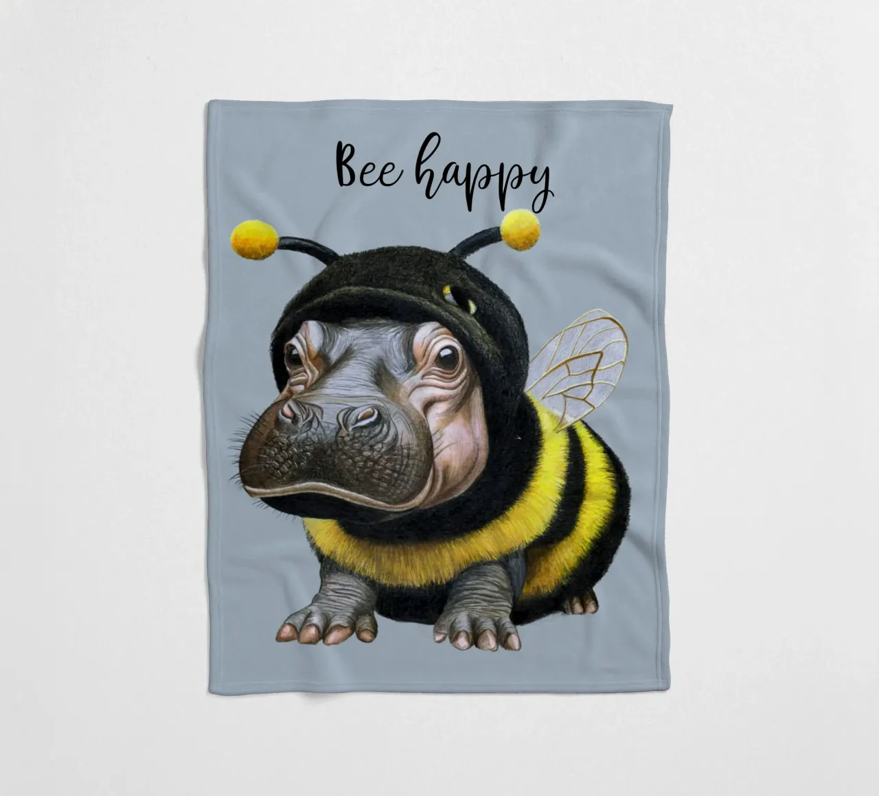 Bee Happy coperta in pile da Graphit und Farbe
