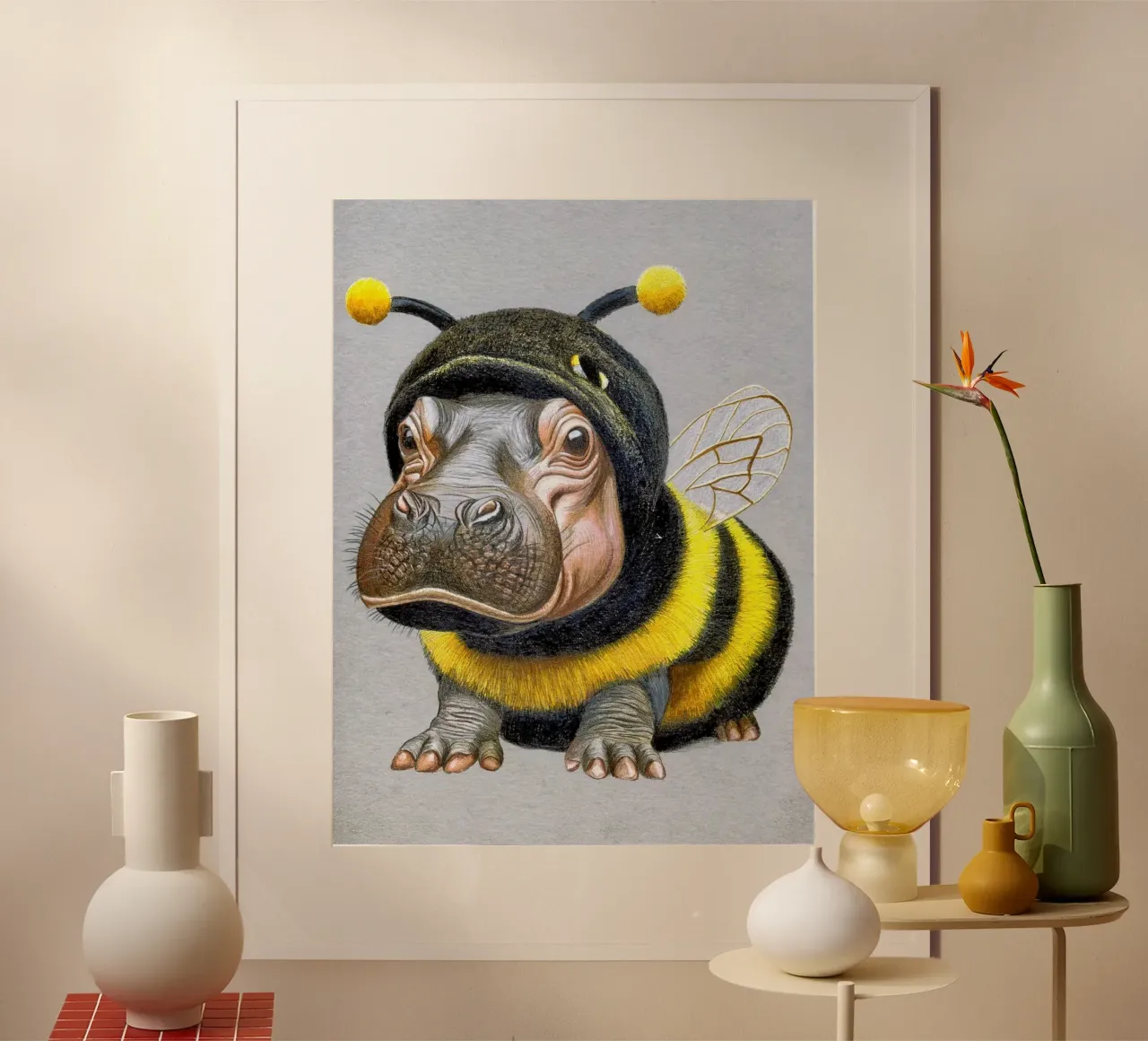 Bee Happy poster da Graphit und Farbe