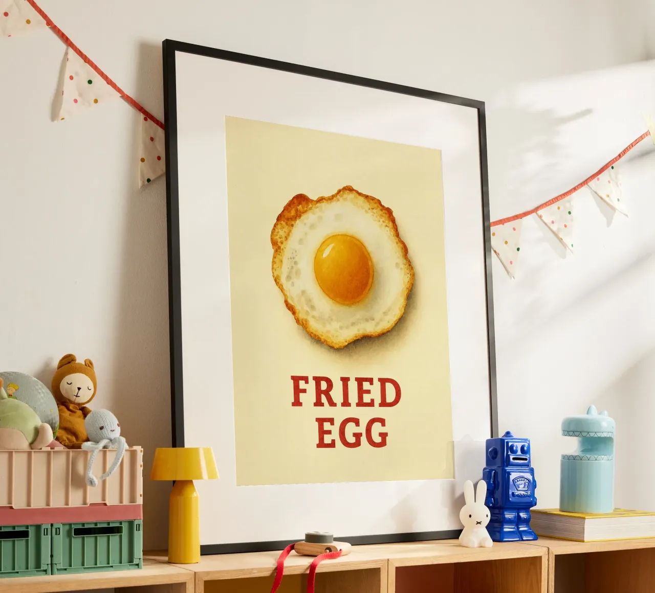 fried egg poster by tanabaroo