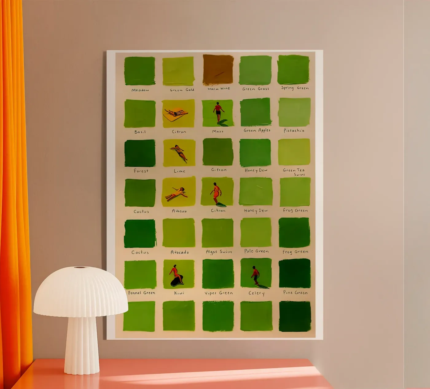 Striscia verde moderna plexiglass da Ryley Smith traveler