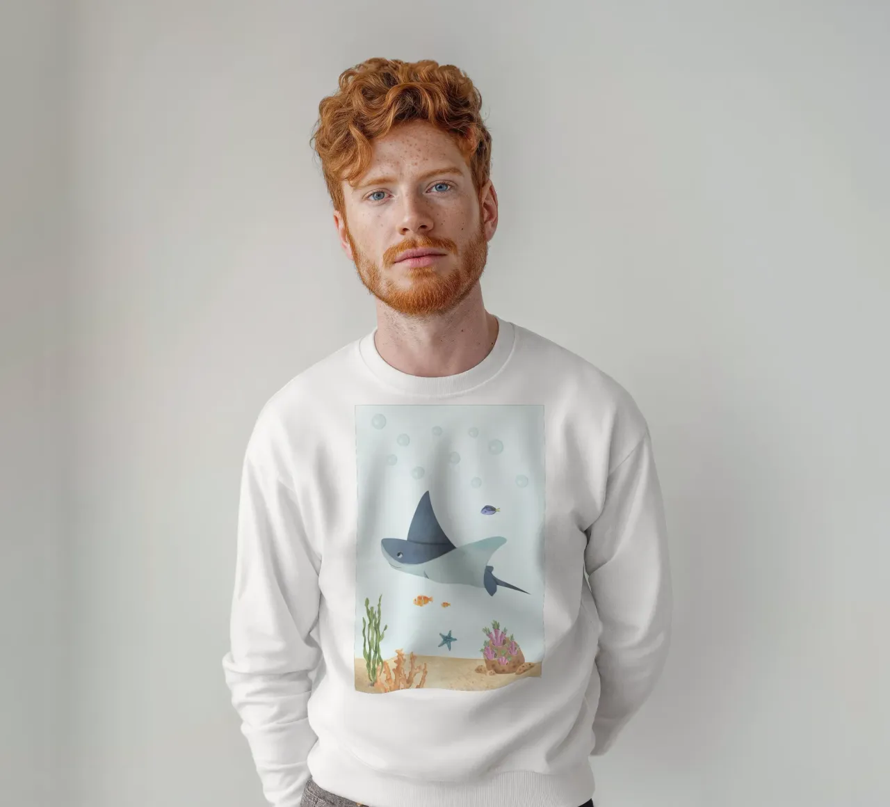 Sunny la mantarraya sudadera de DesignArt