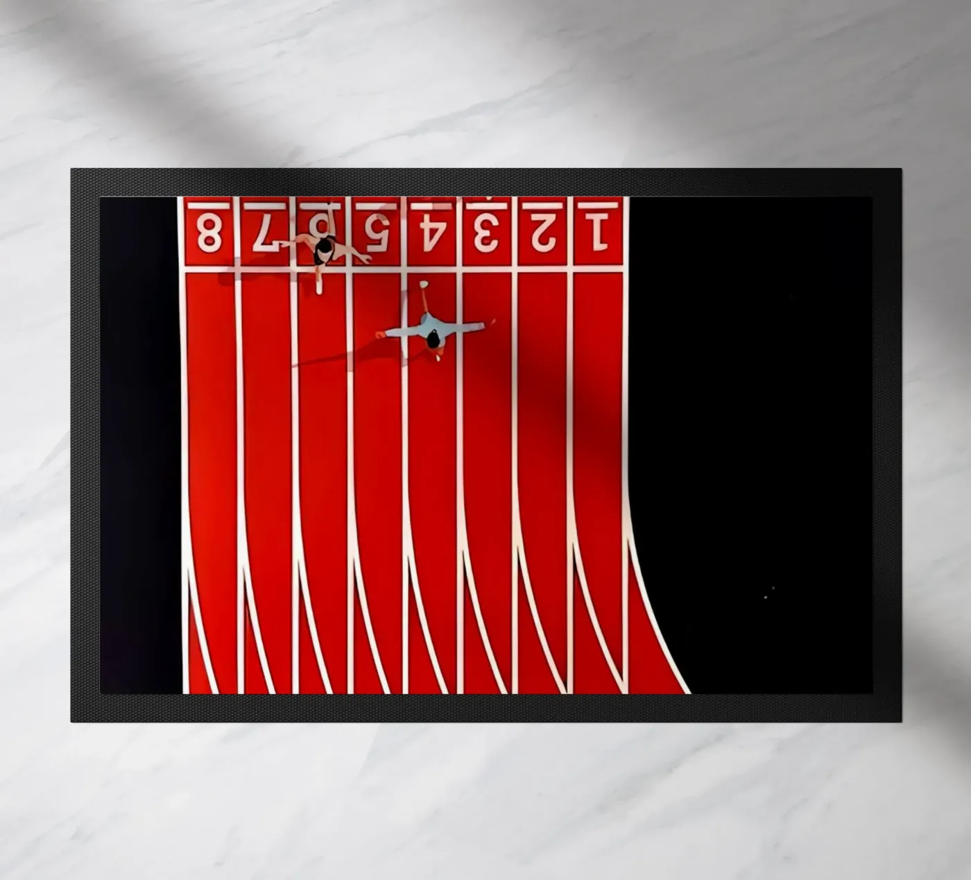 Abstract Running doormat by Ryley Smith traveler
