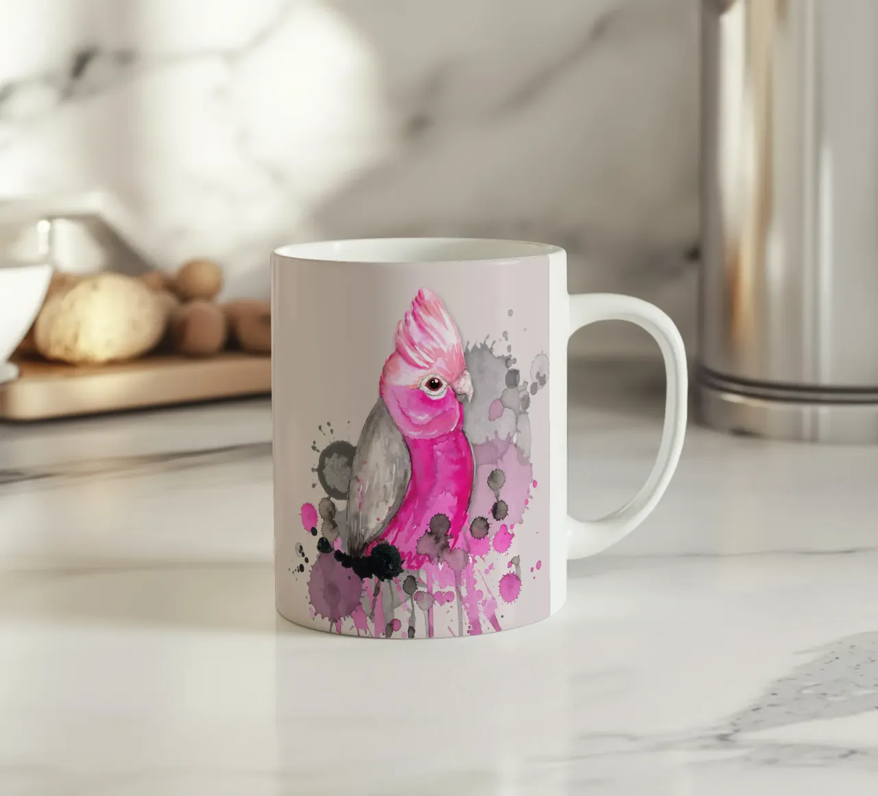 Cacatua Galah tazza in ceramica da BwiseLizzy