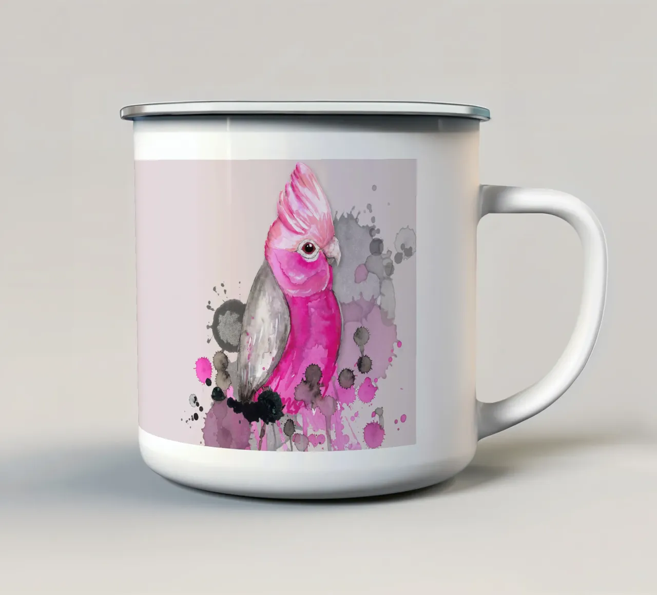 Cacatua Galah tazza in smalto da BwiseLizzy