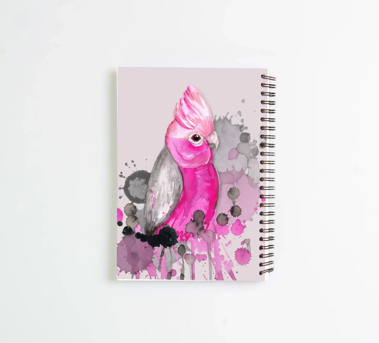 Galah cockatoo spiral notebook by BwiseLizzy