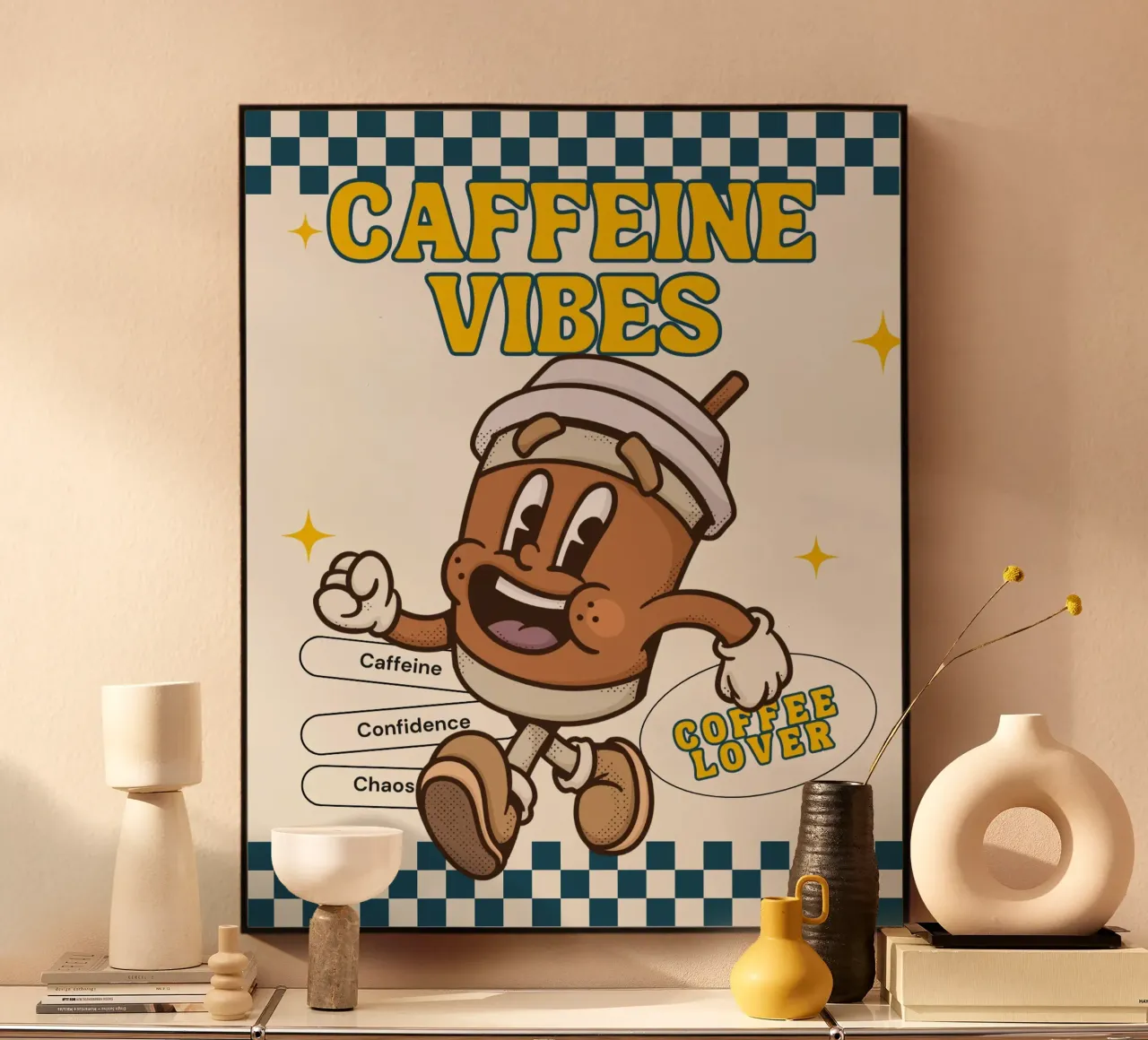 CAFFEINE VIBES plexiglass da COFFEE CLUB