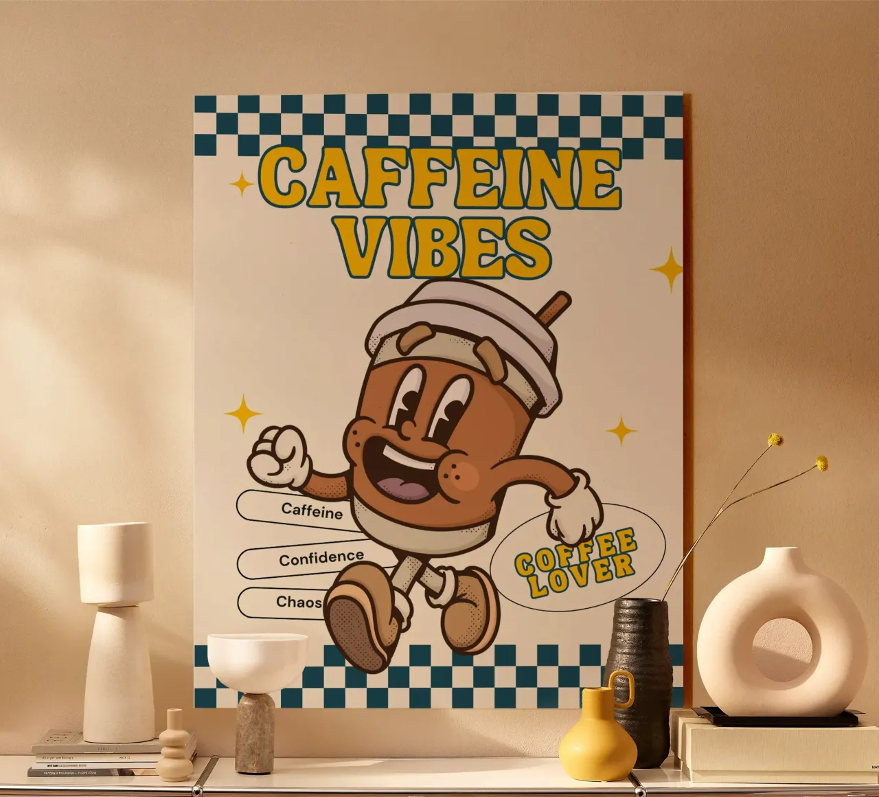 CAFFEINE VIBES plexiglass da COFFEE CLUB