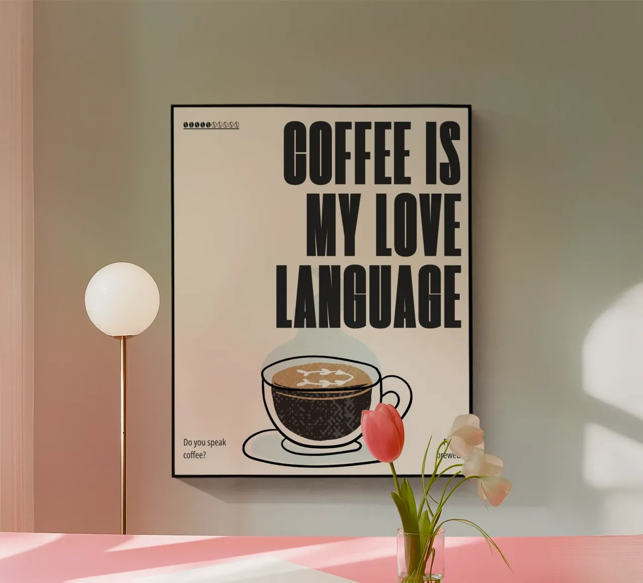 LOVE LANGUAGE acrylic glass by COFFEE CLUB