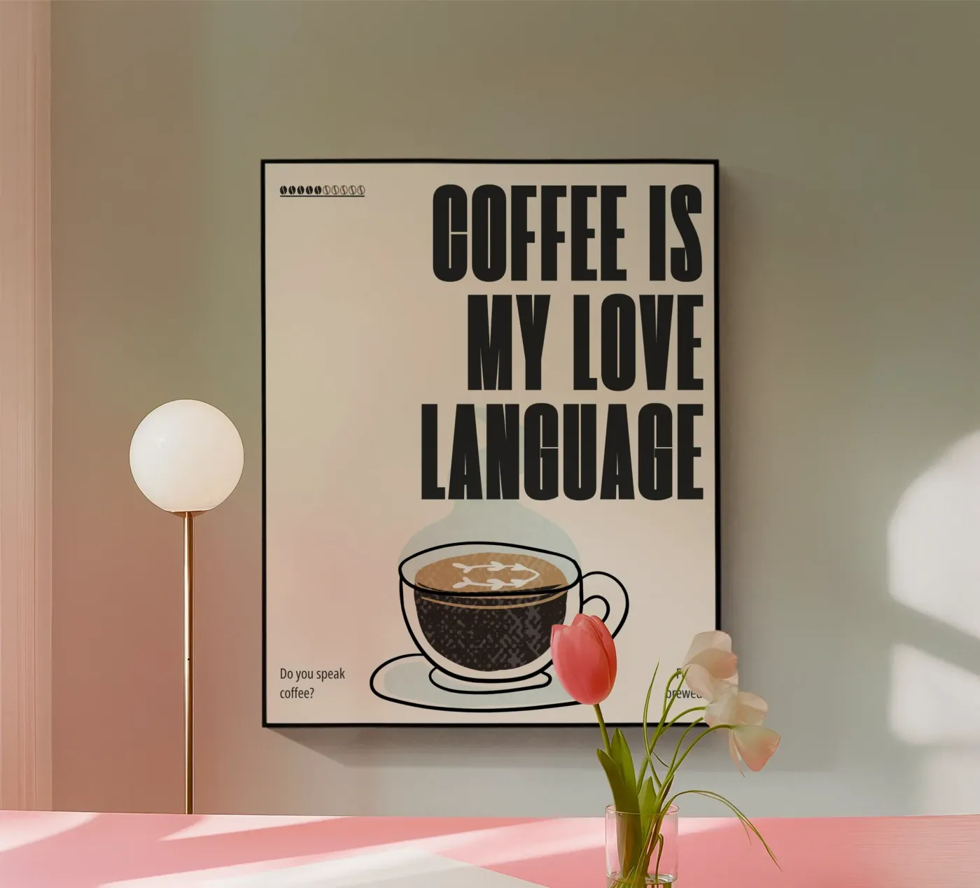 LOVE LANGUAGE plexiglas de COFFEE CLUB