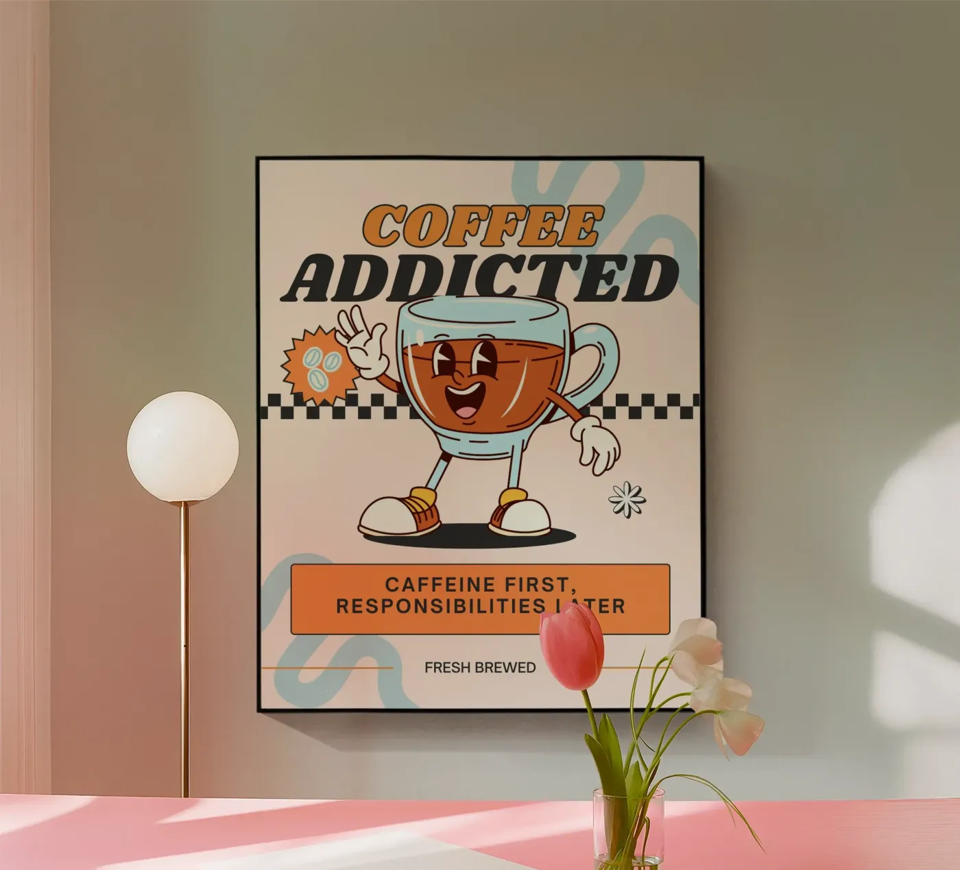 COFFEE ADDICTED Acryl-Glas von COFFEE CLUB