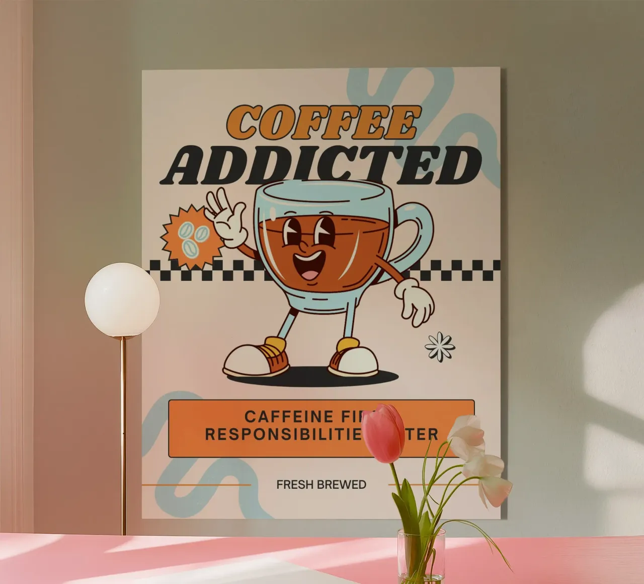 COFFEE ADDICTED plexiglass da COFFEE CLUB