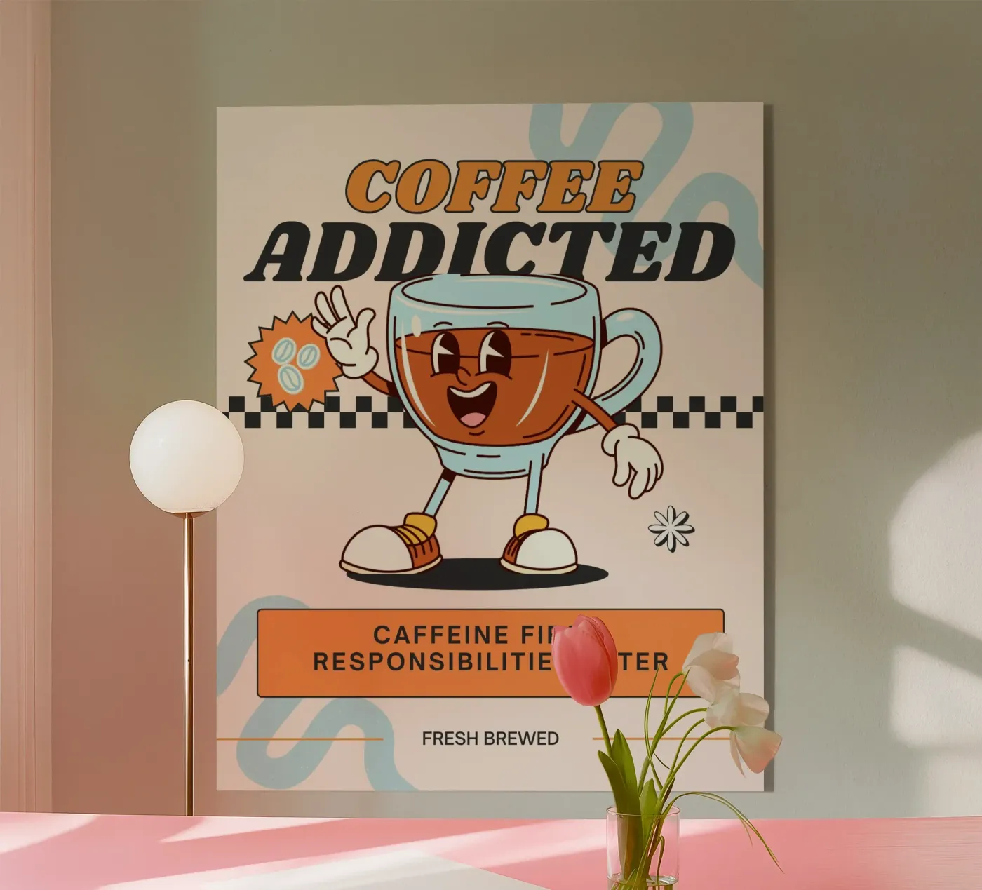 COFFEE ADDICTED Acryl-Glas von COFFEE CLUB