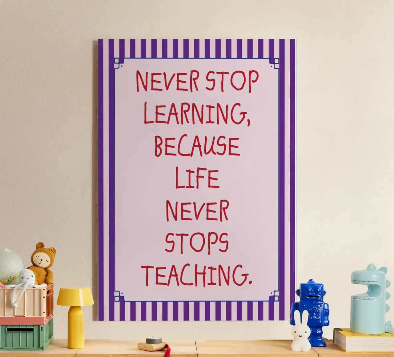 never stop learning plexiglas de tanabaroo