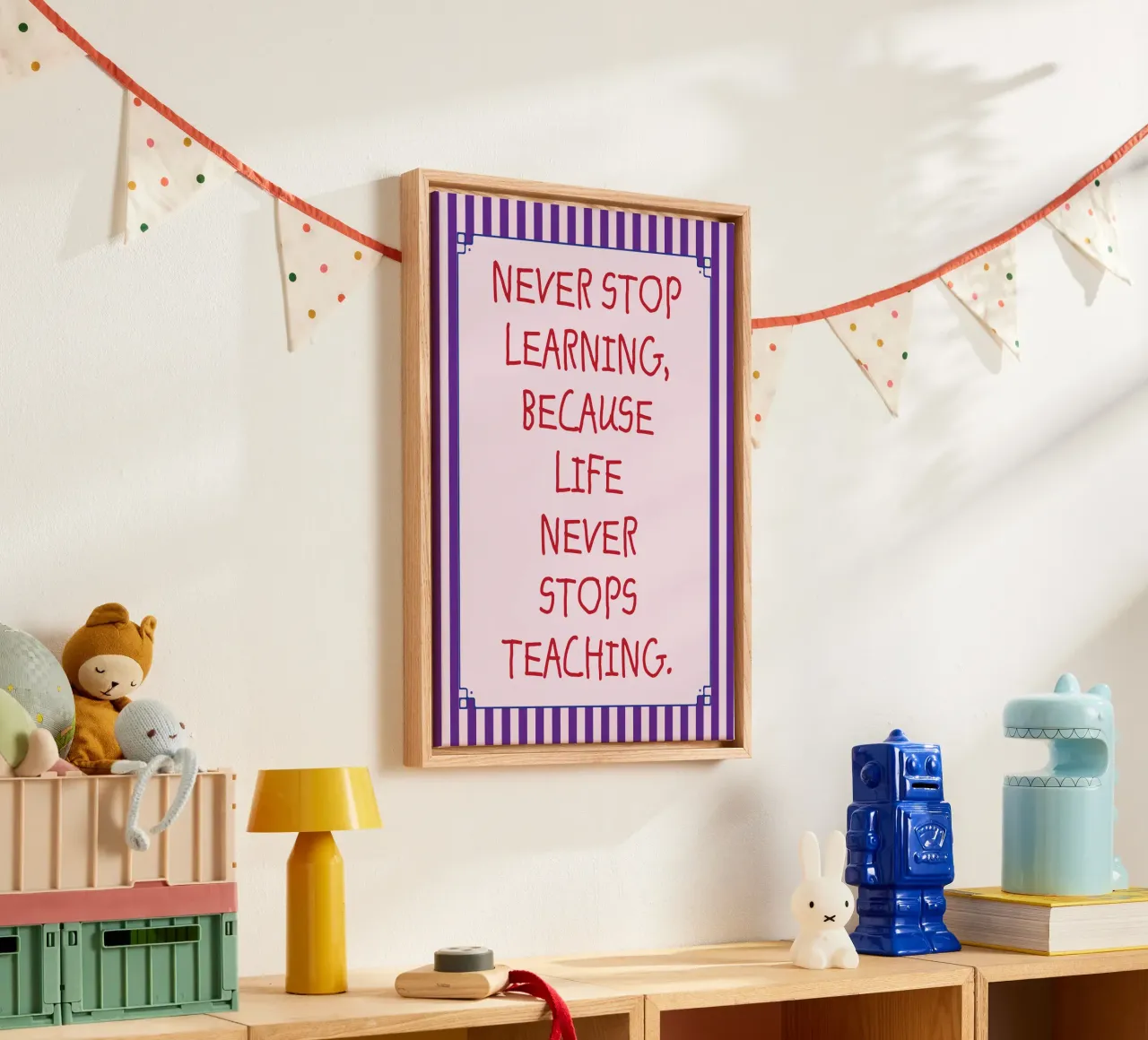 never stop learning canvas by tanabaroo