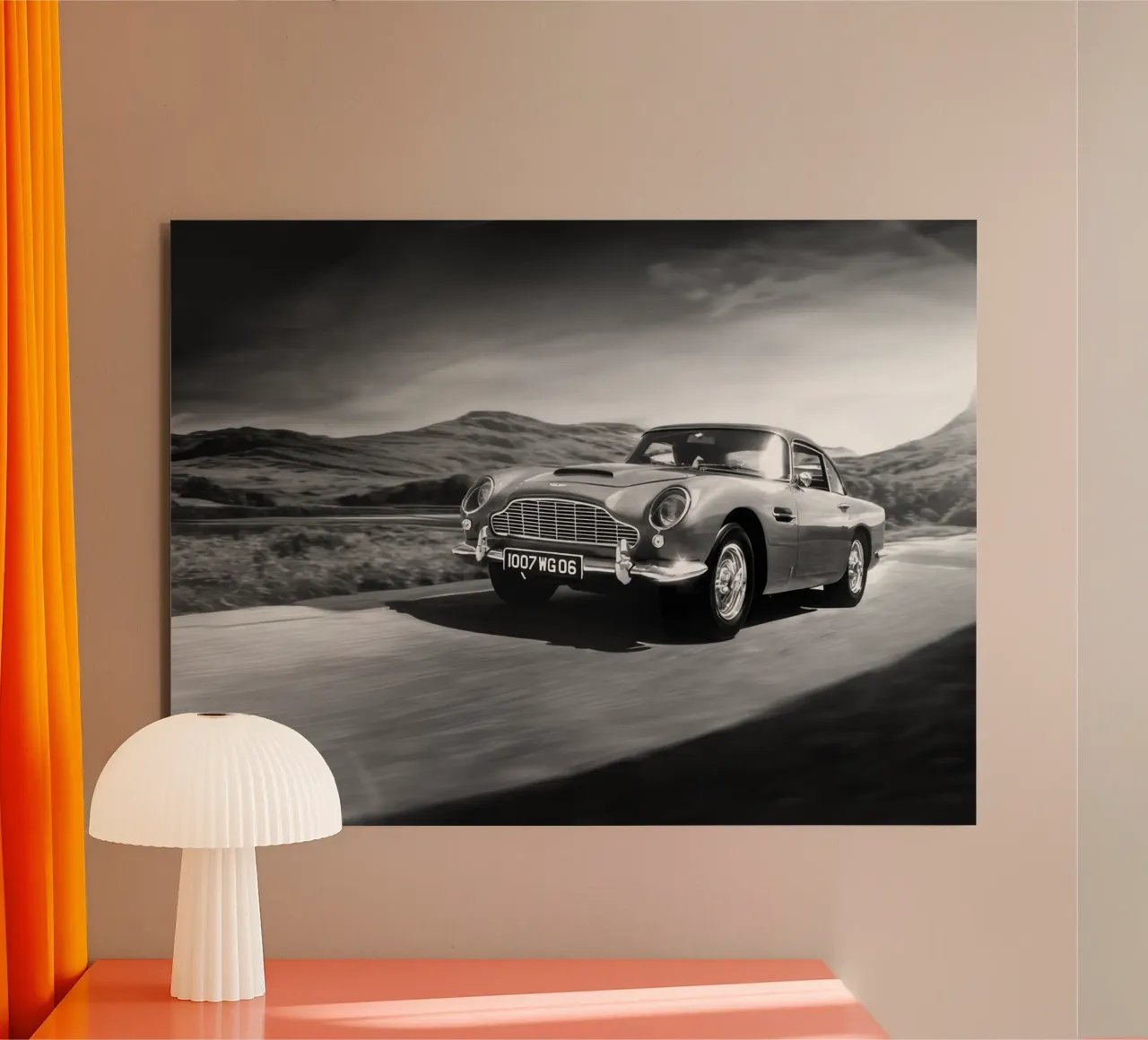 1964 Aston Martin DB5 Vantage alluminio dibond da jonatan bridge