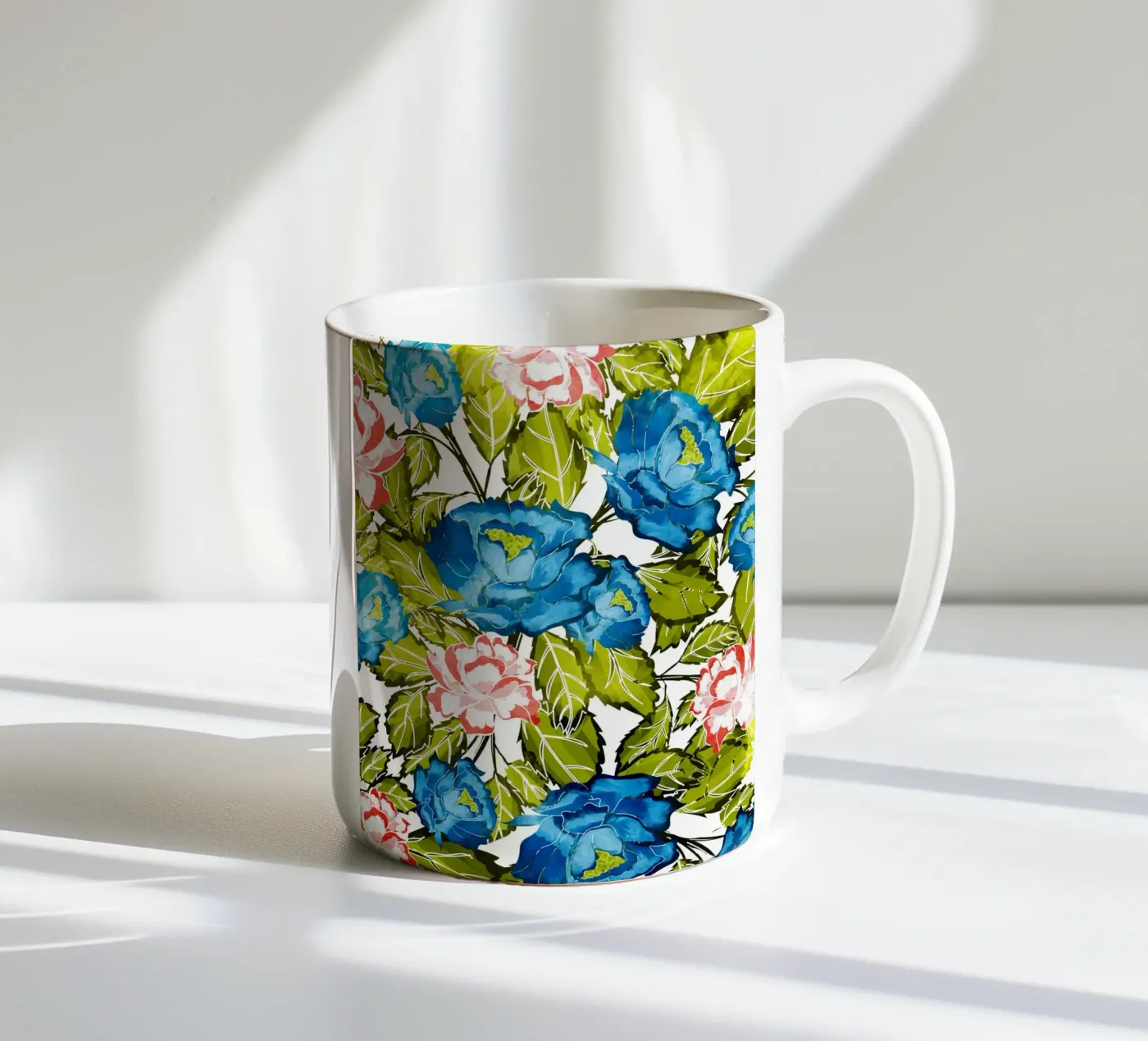 Fiore indaco tazza in ceramica da 83oranges.com