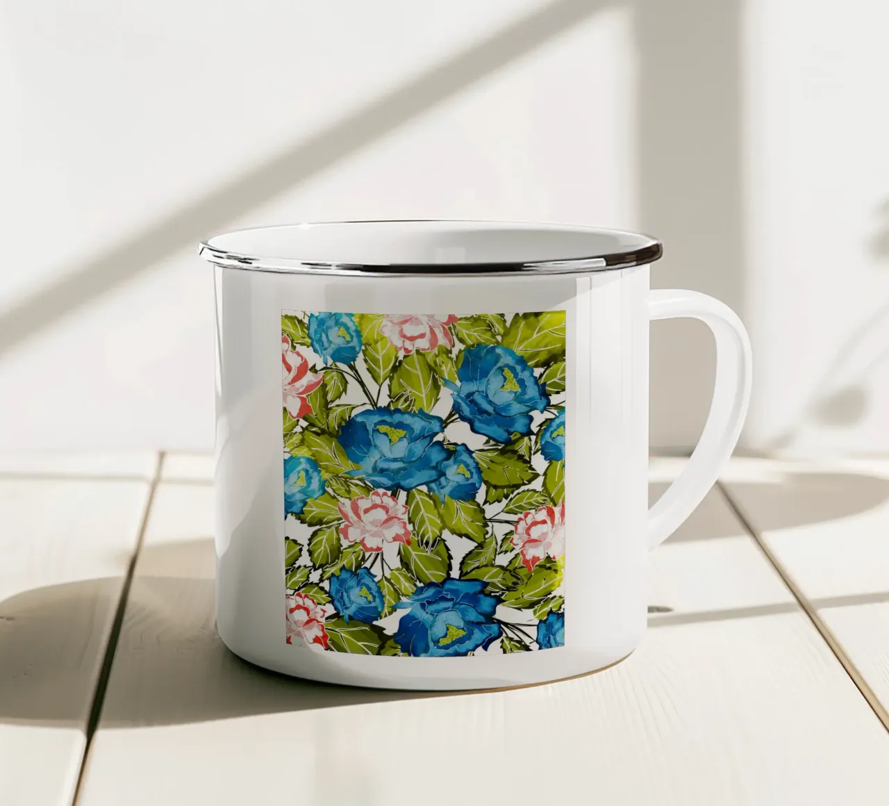 Fiore indaco tazza in smalto da 83oranges