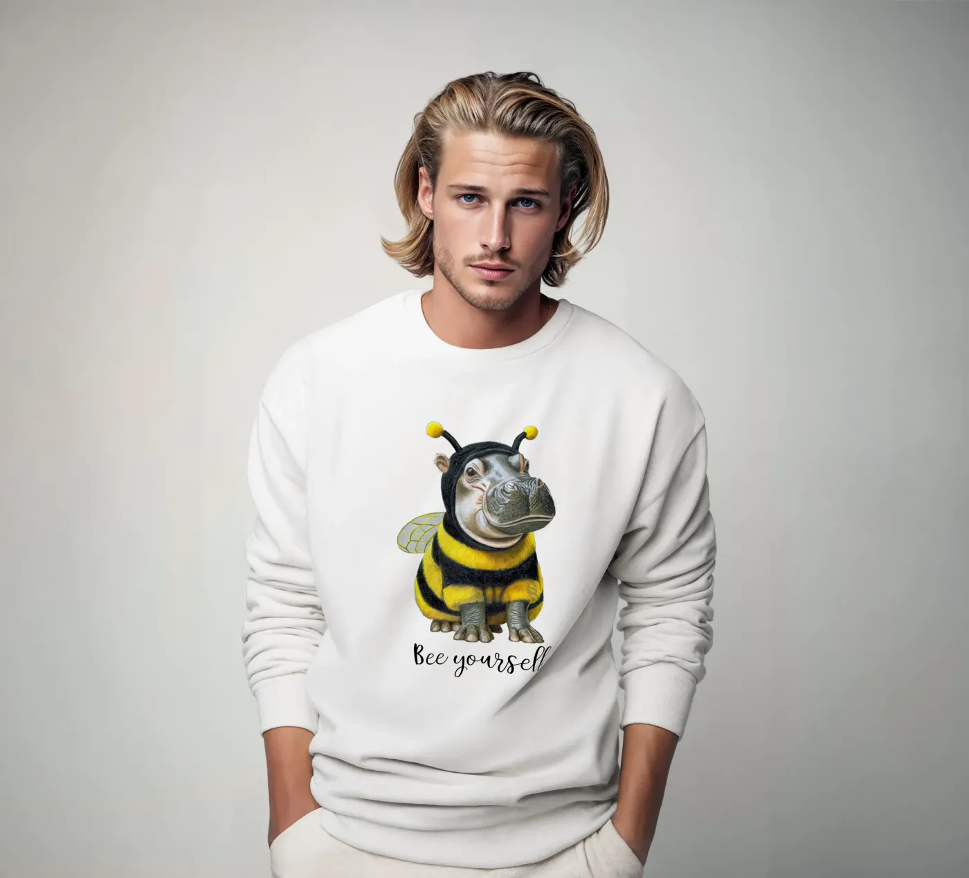 Bee Yourself felpa da Graphit und Farbe