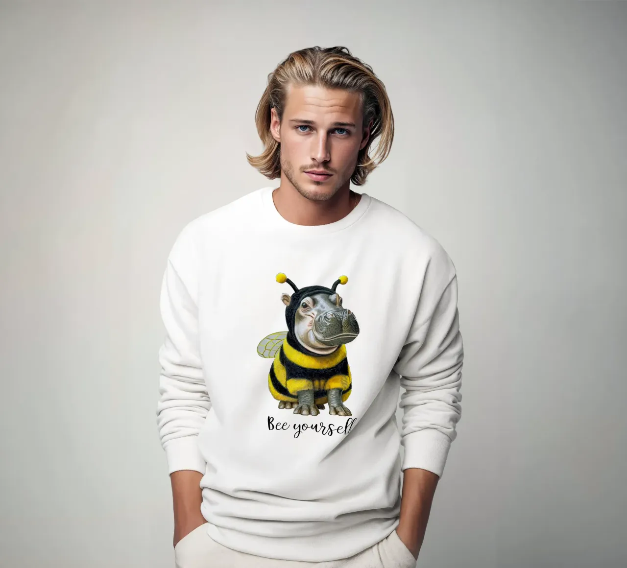 Bee Yourself felpa da Graphit und Farbe