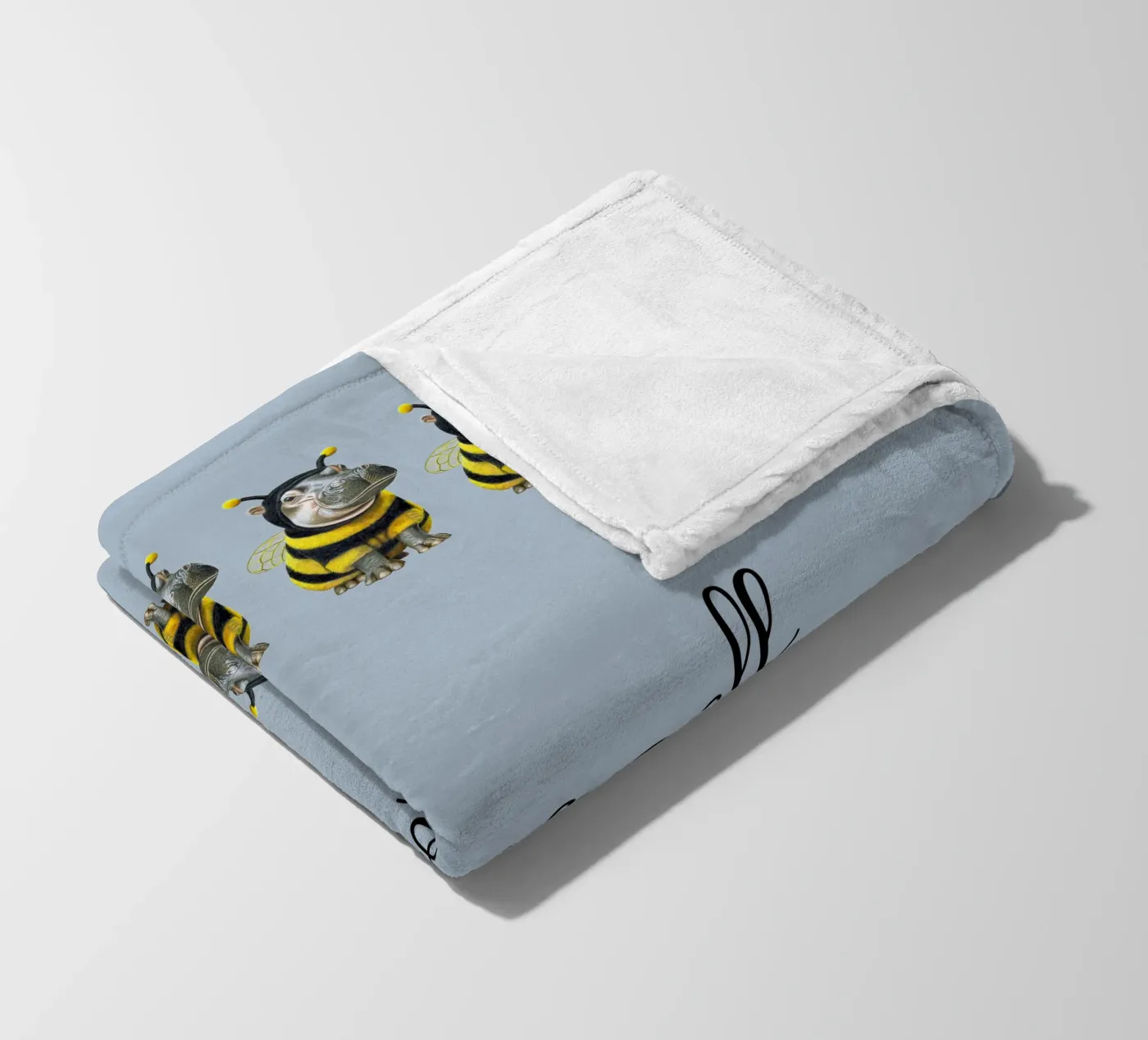 Bee Yourself Fleecedecke von Graphit und Farbe
