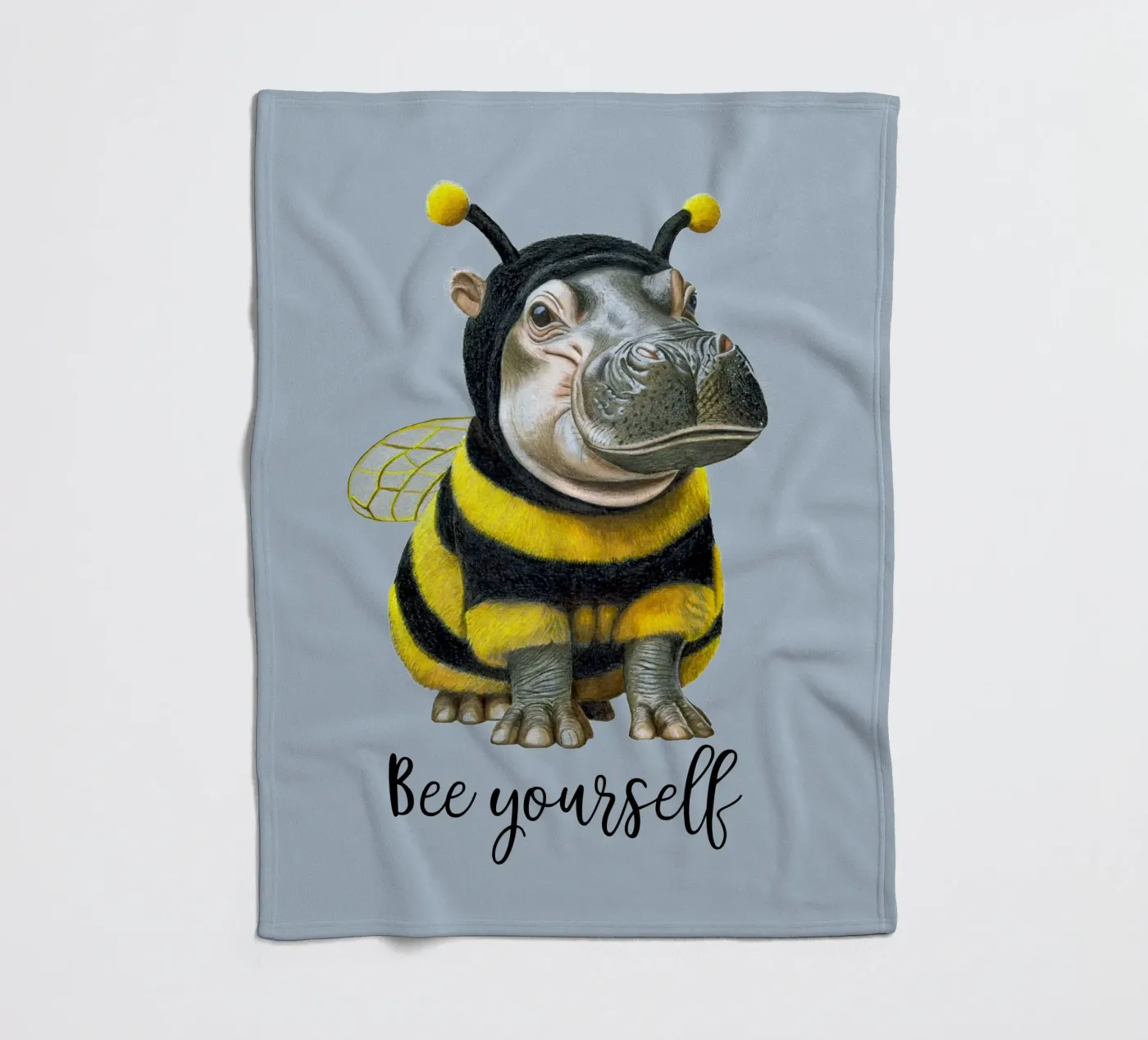 Bee Yourself Fleecedecke von Graphit und Farbe