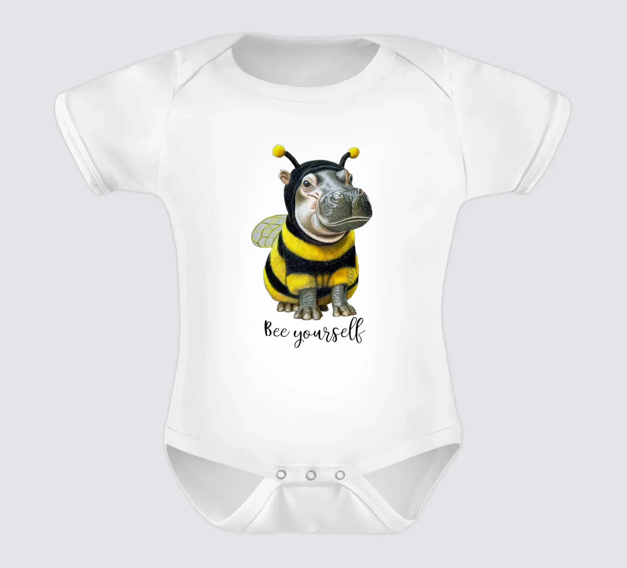Bee Yourself body neonato maniche corte da Graphit und Farbe