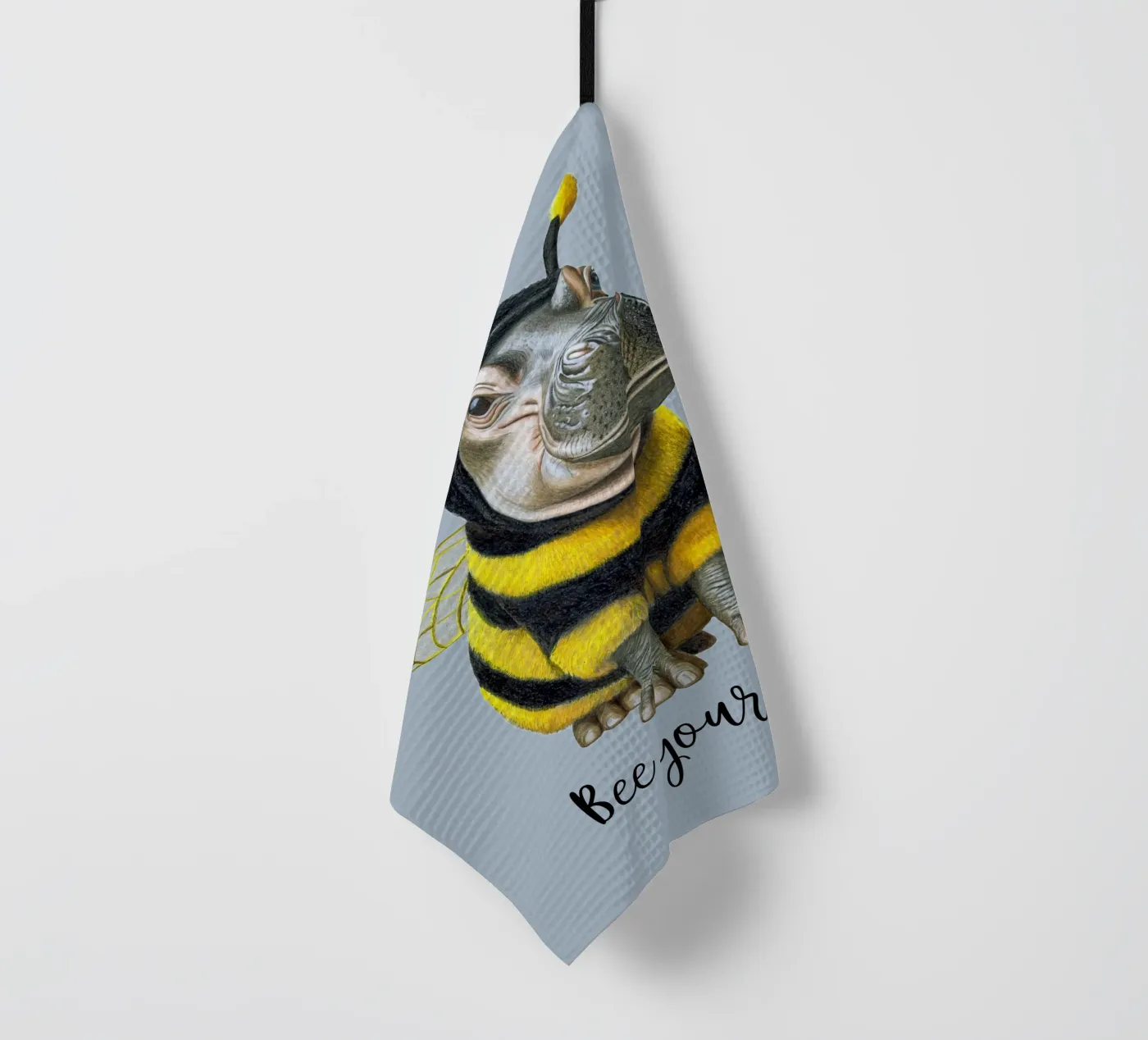 Bee Yourself torchon de Graphit und Farbe