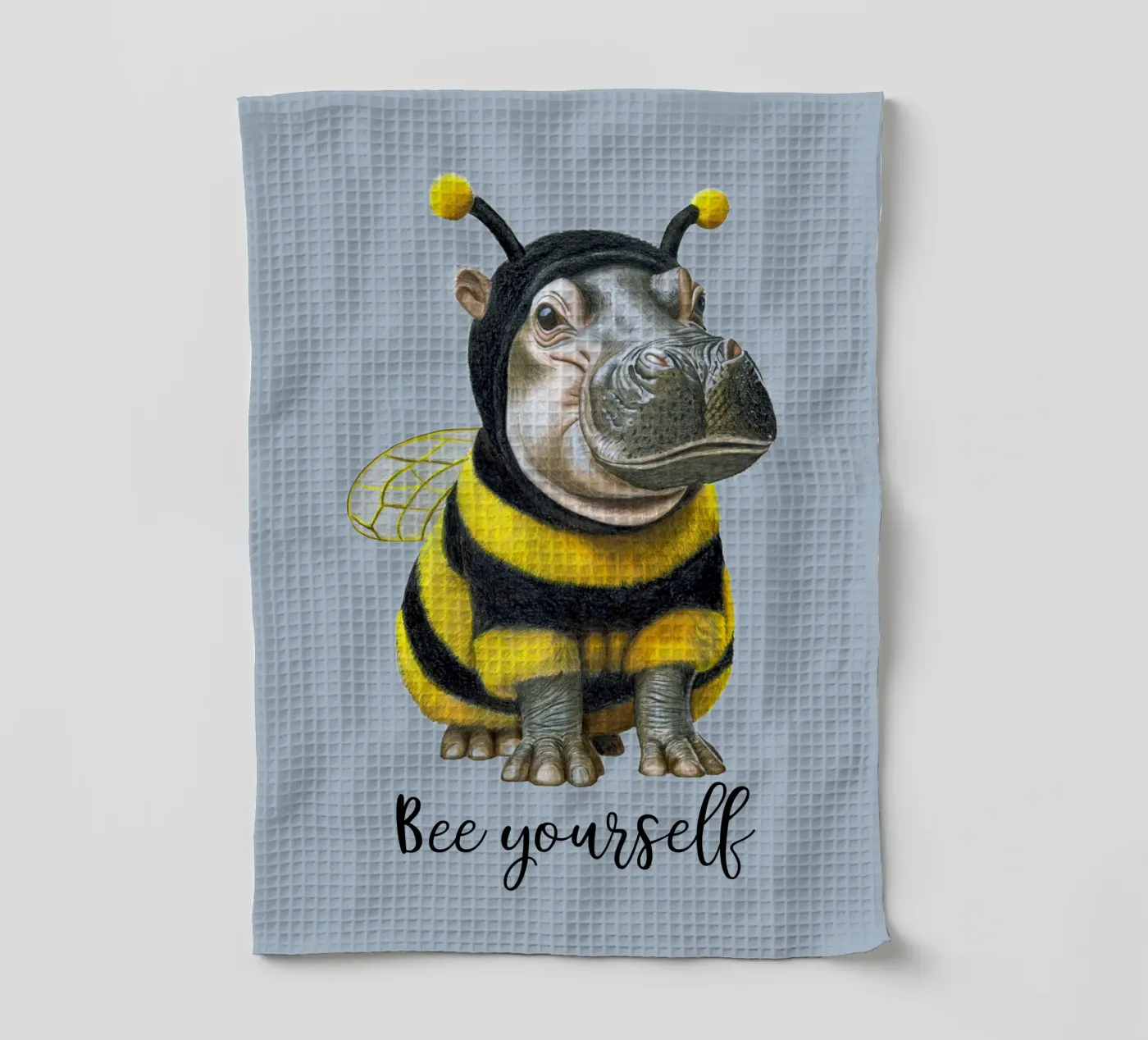 Bee Yourself torchon de Graphit und Farbe
