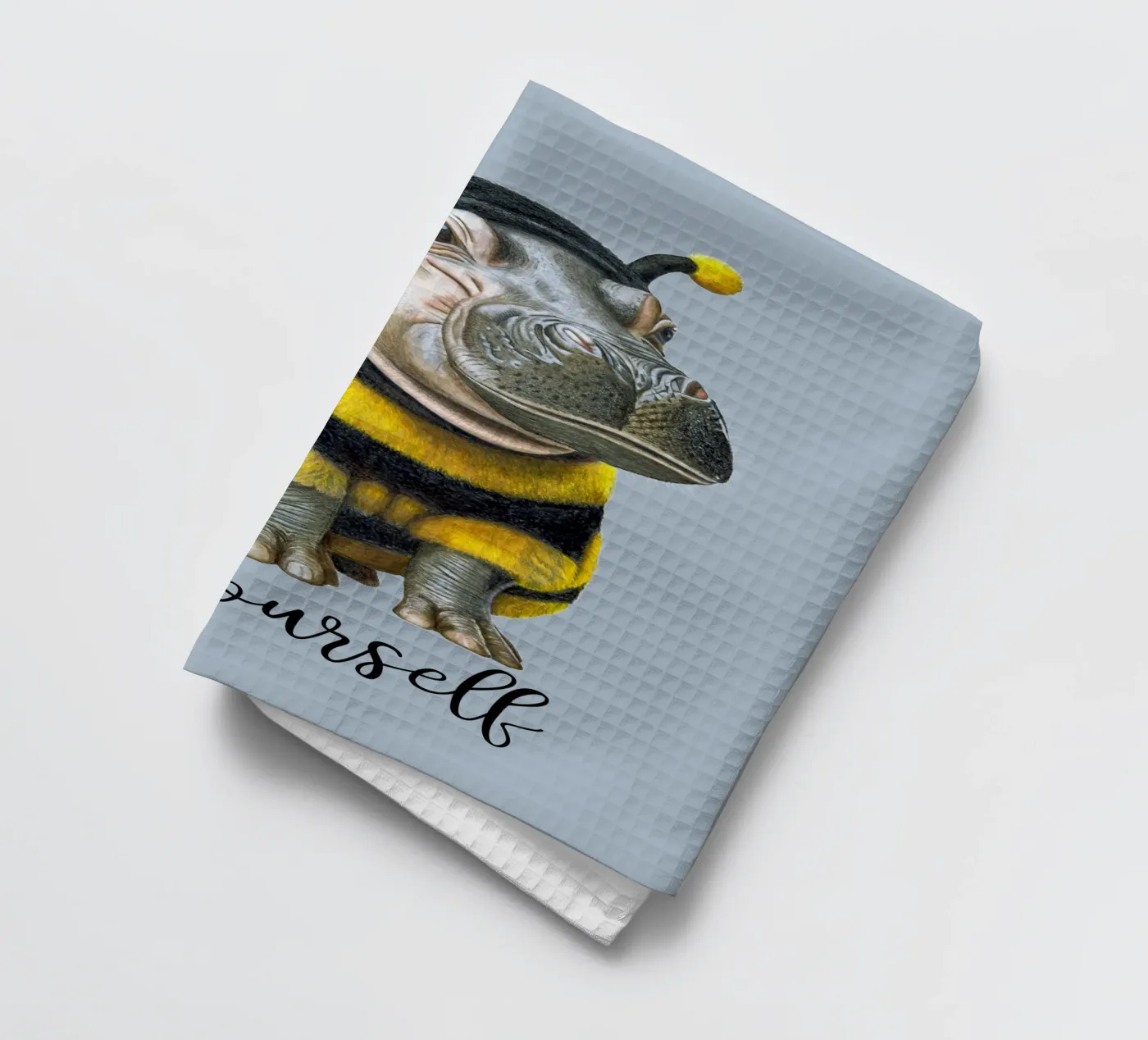 Bee Yourself torchon de Graphit und Farbe